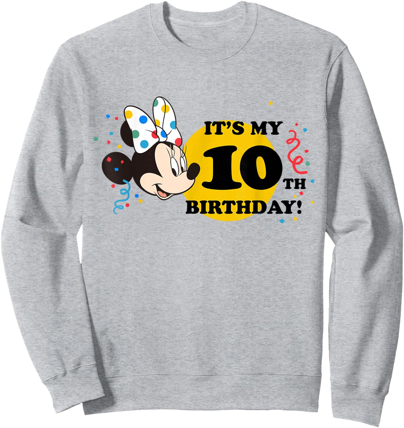 Disney Minnie Mouse 10th Birthday Sweatshirt - Sweatshirt | Ash