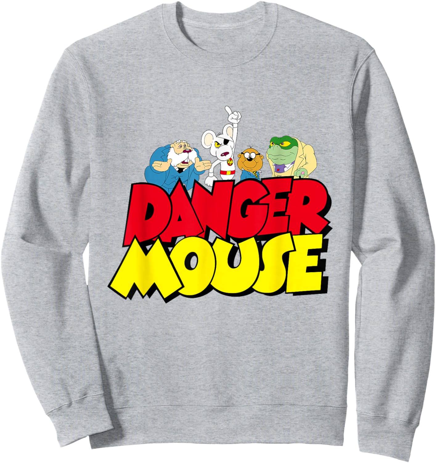 Danger Mouse Logo With Characters Sweatshirt - Sweatshirt | Ash