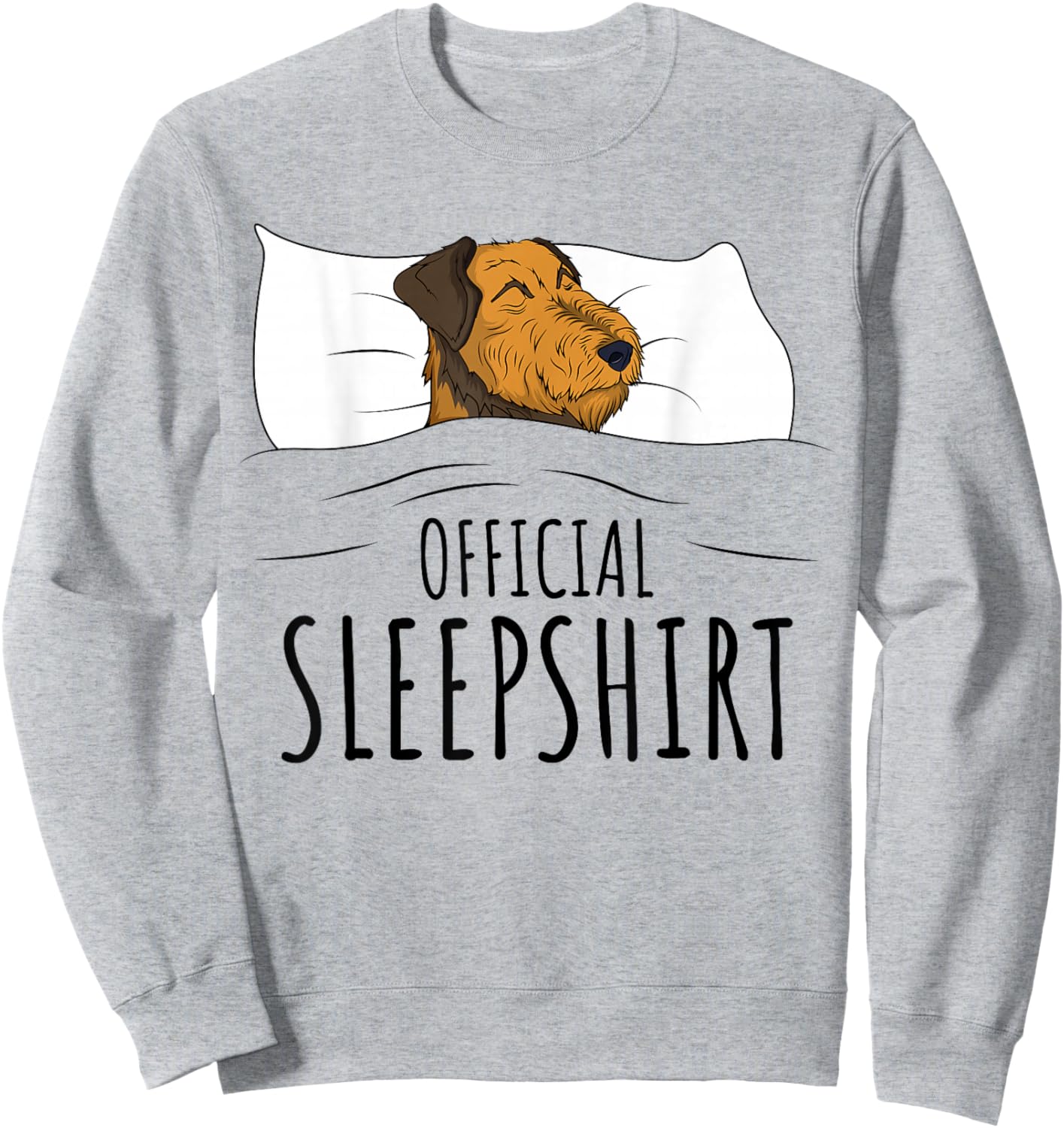 Airedale Terrier Dog Official Sleepshirt Sweatshirt - Sweatshirt | Ash