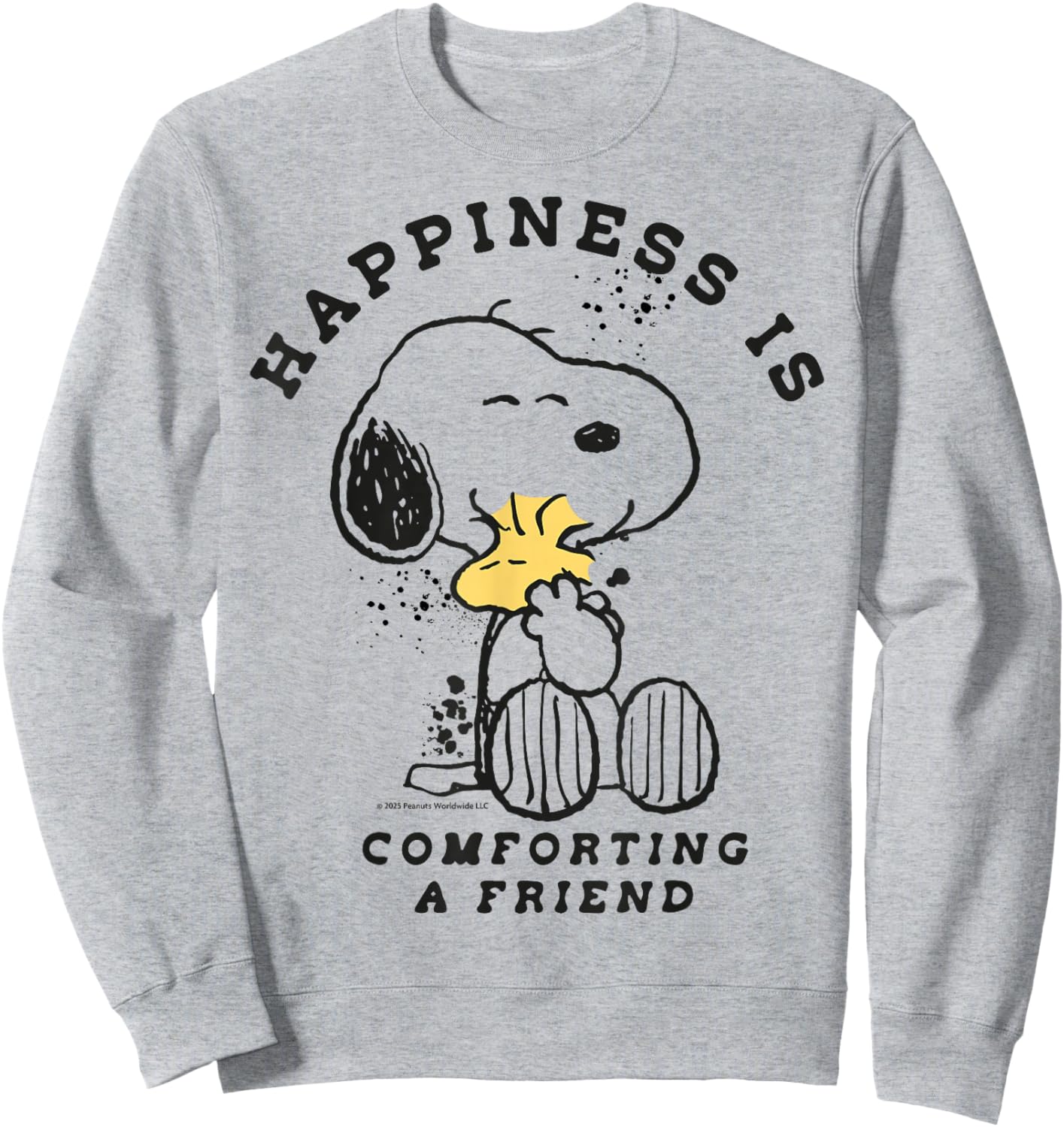 Peanuts - Snoopy Happiness is, Comforting A Friend Sweatshirt - Sweatshirt | Ash