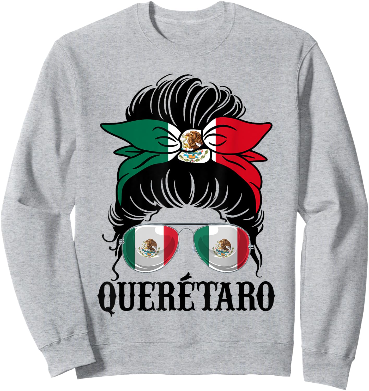 Queretaro Mexico Pride Mexican Flag State Sweatshirt - Sweatshirt | Ash