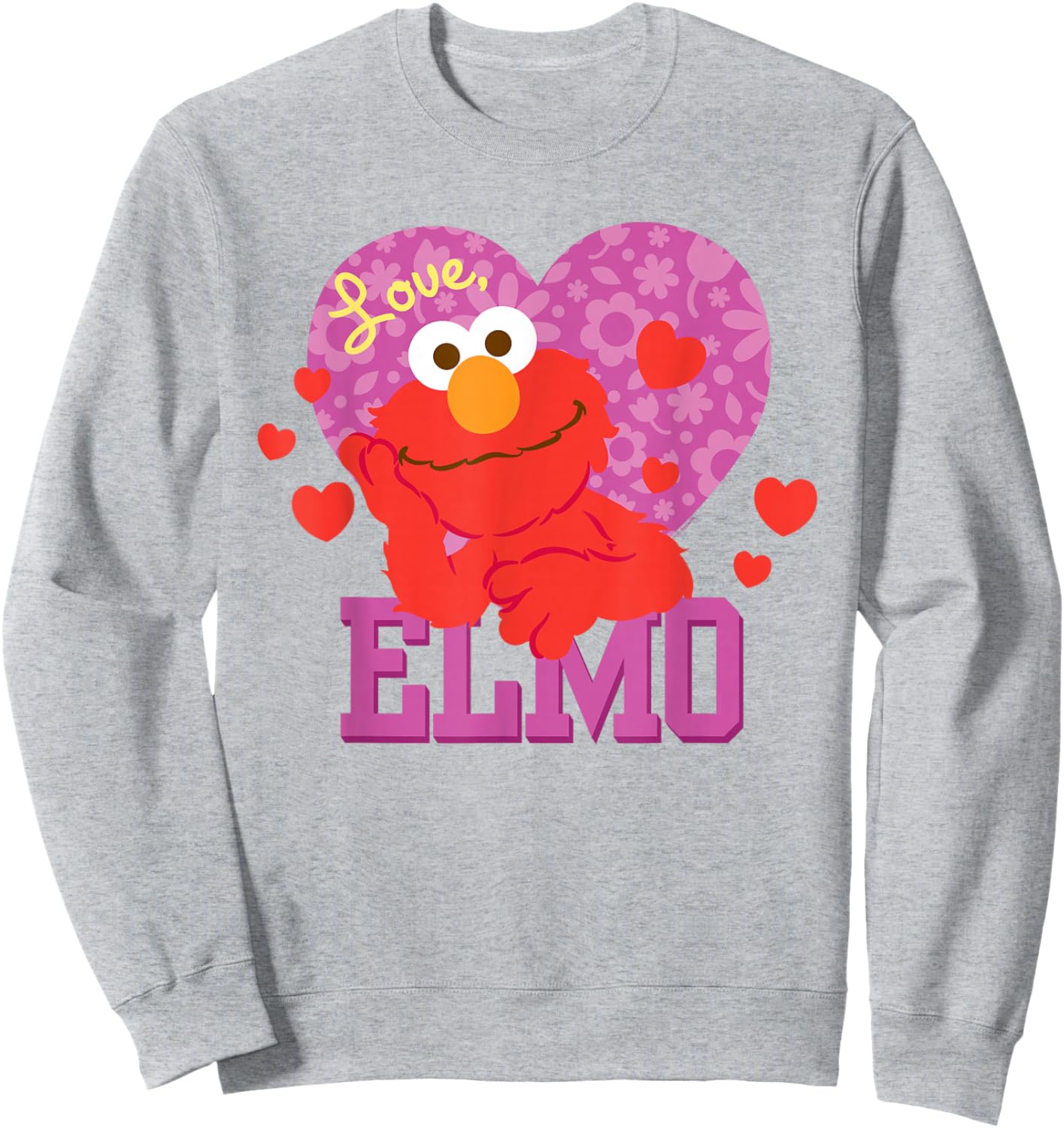 Sesame Street Valentine's Day Love, Elmo Sweatshirt - Sweatshirt | Ash