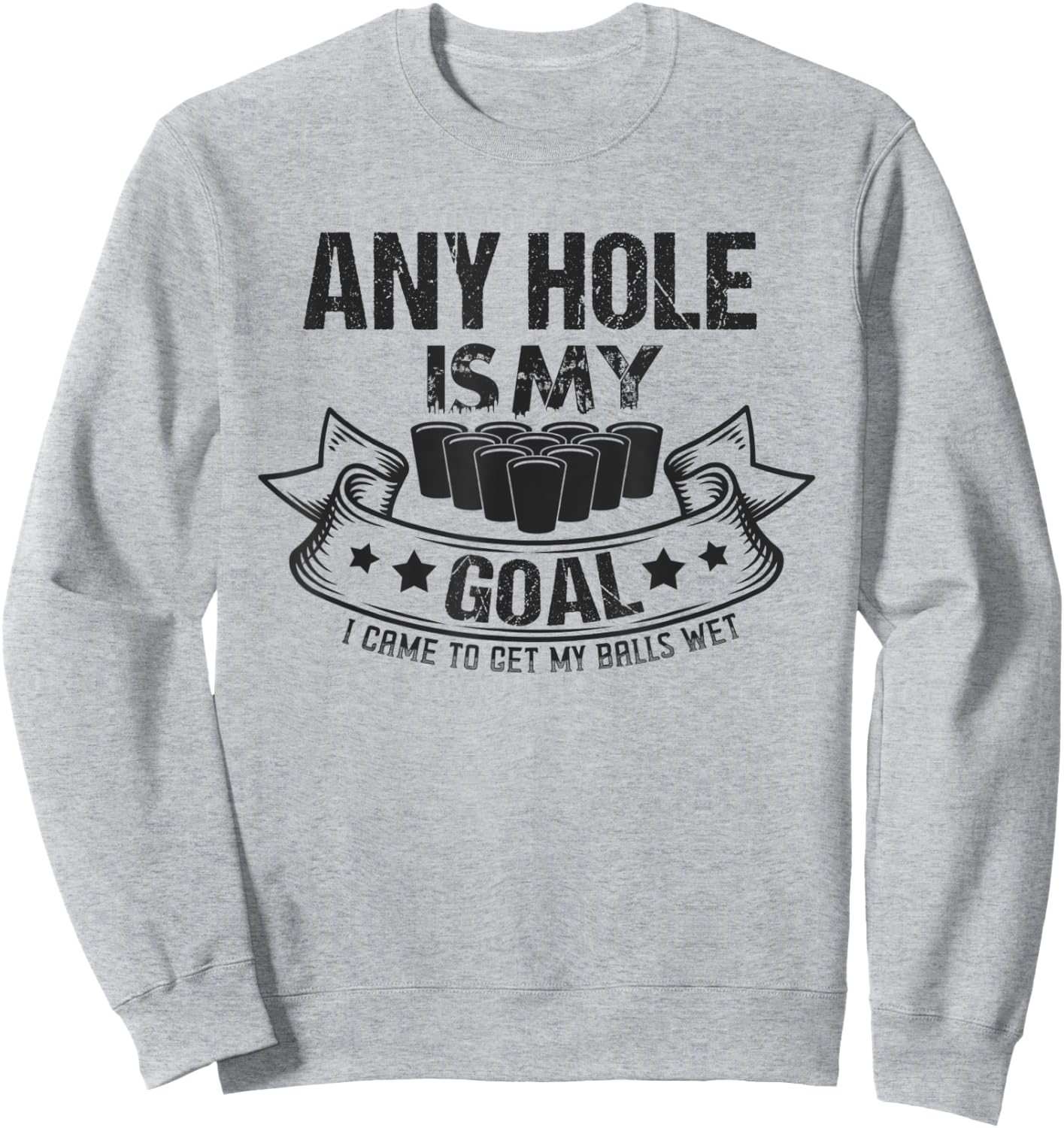 Any Hole Is My Goal I Came To Get My Balls Wet Gift Sweatshirt - Sweatshirt | Ash