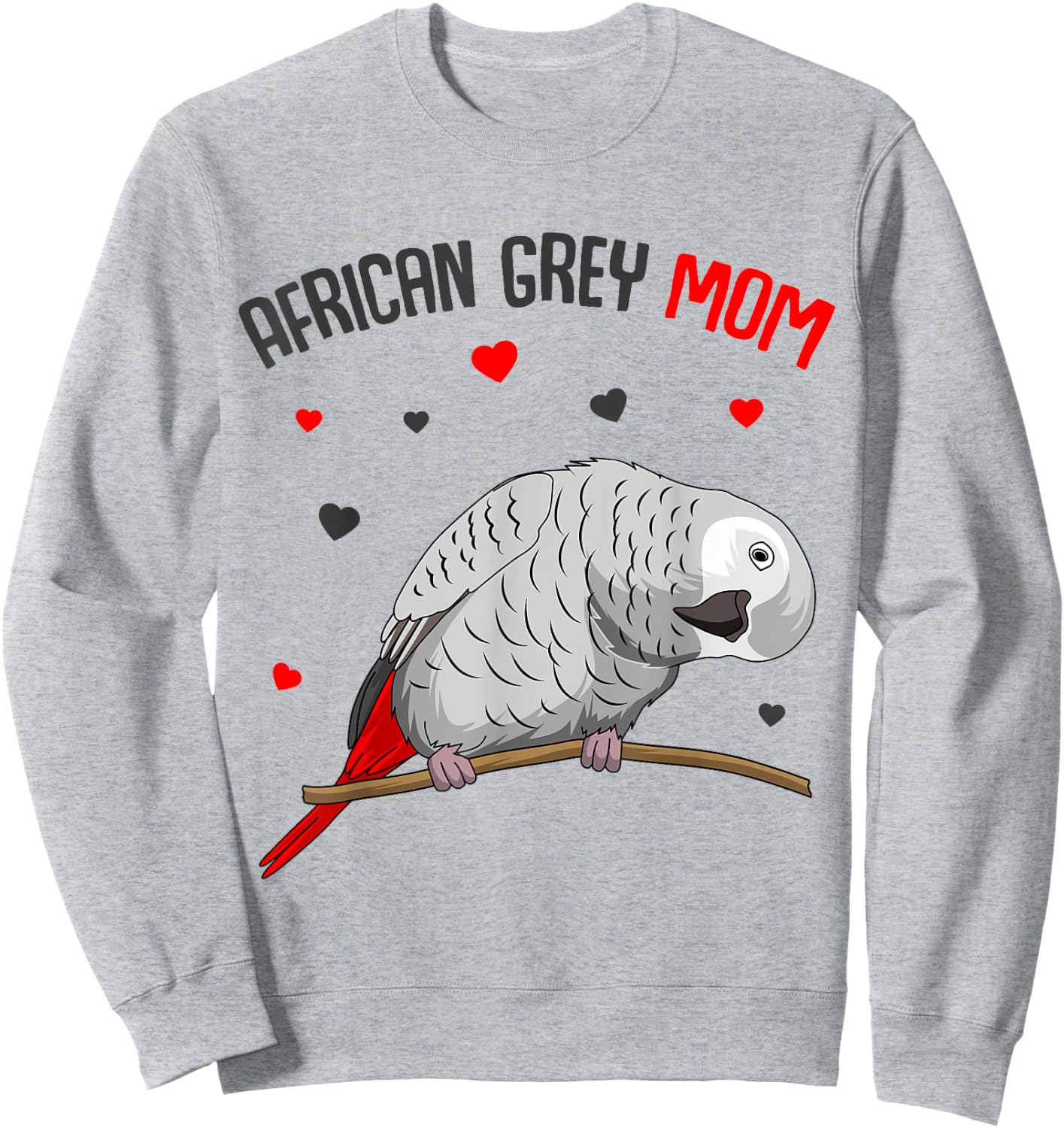 African Grey Parrot Mom Love funny Women Sweatshirt - Sweatshirt | Ash