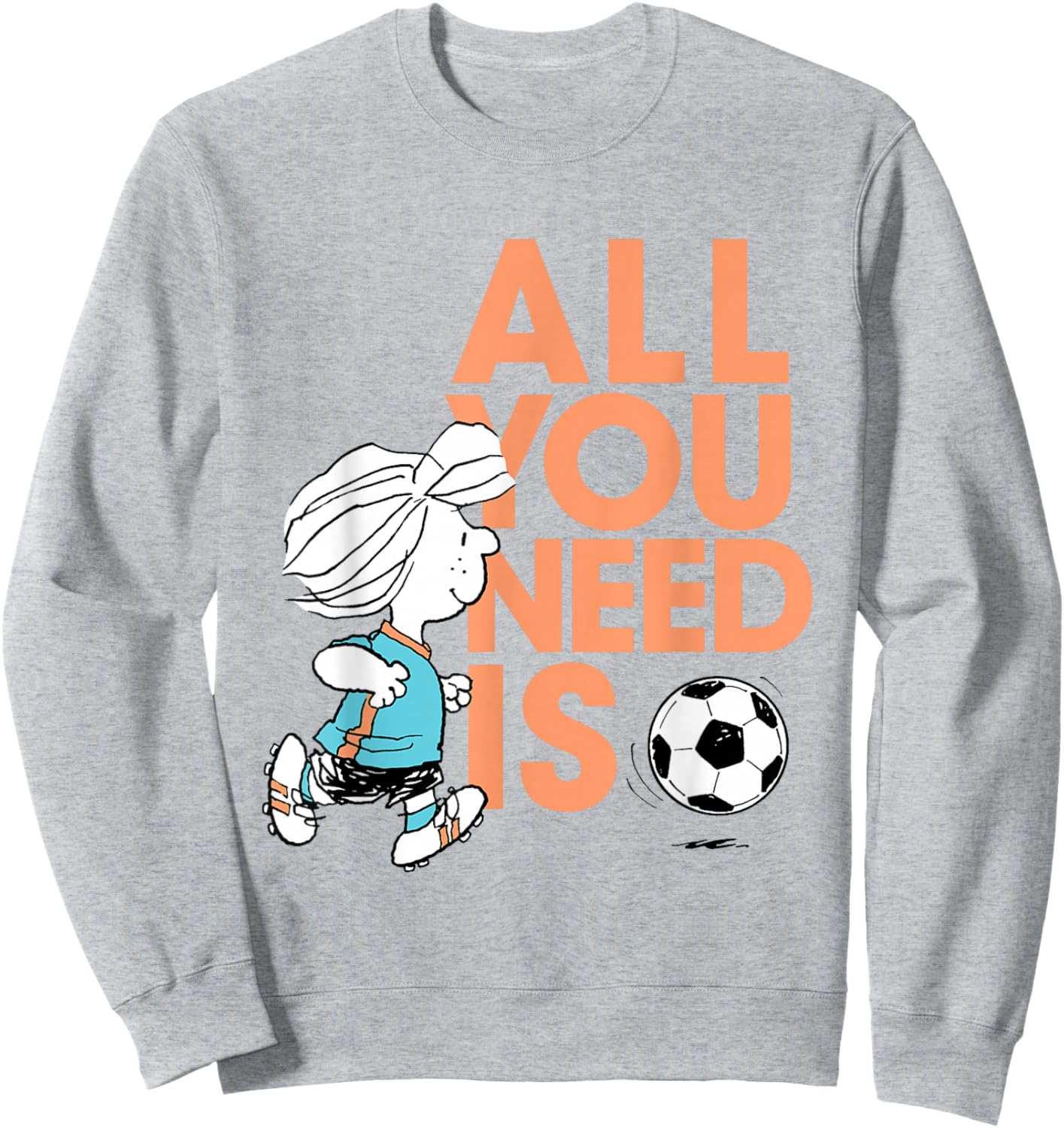 Peanuts Football Peppermint Patty All You Need Is Football Sweatshirt - Sweatshirt | Ash