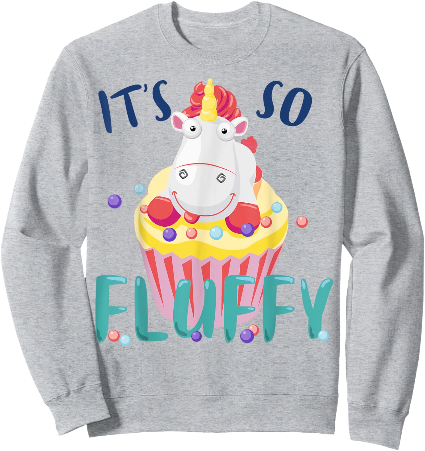 Despicable Me Minions It's So Fluffy Cupcake Graphic Sweatshirt - Sweatshirt | Ash
