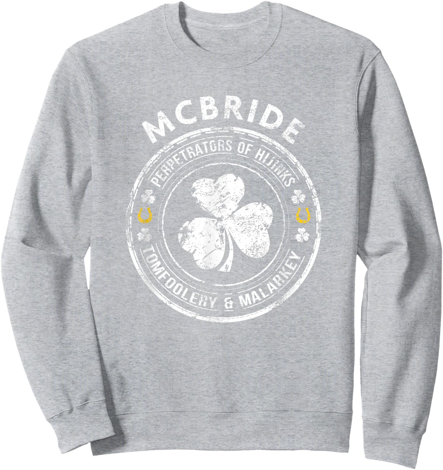 McBride Irish Family Name Sweatshirt - Sweatshirt | Ash