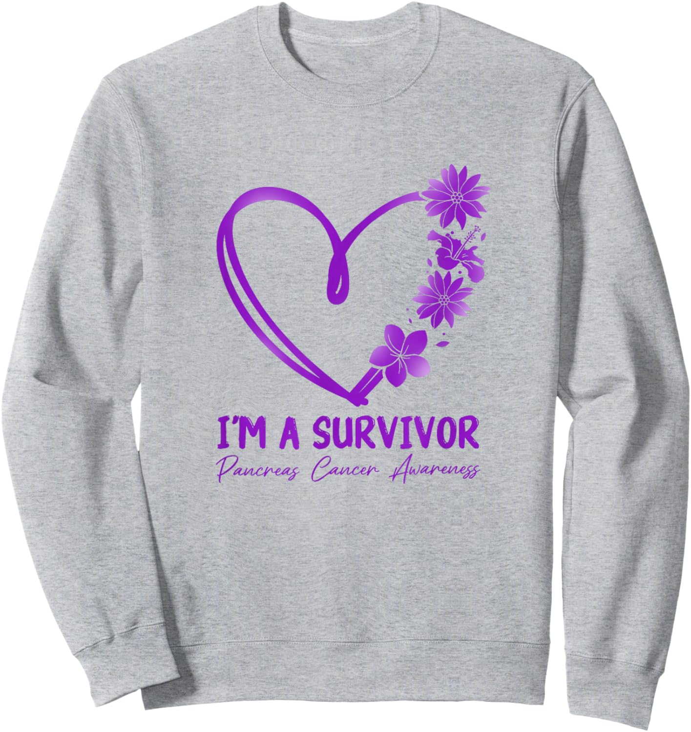 I am a Survivor. Pancreatic Cancer Awareness Sweatshirt - Sweatshirt | Ash