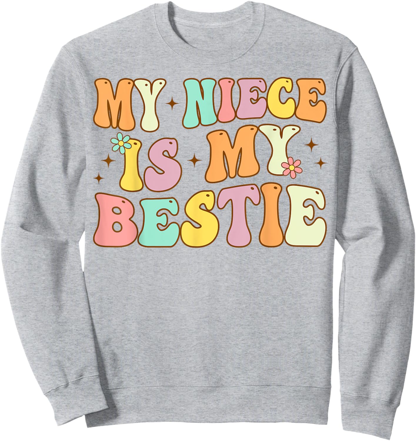 Groovy My Niece Is My Bestie Aunt And Niece Matching Sweatshirt - Sweatshirt | Ash