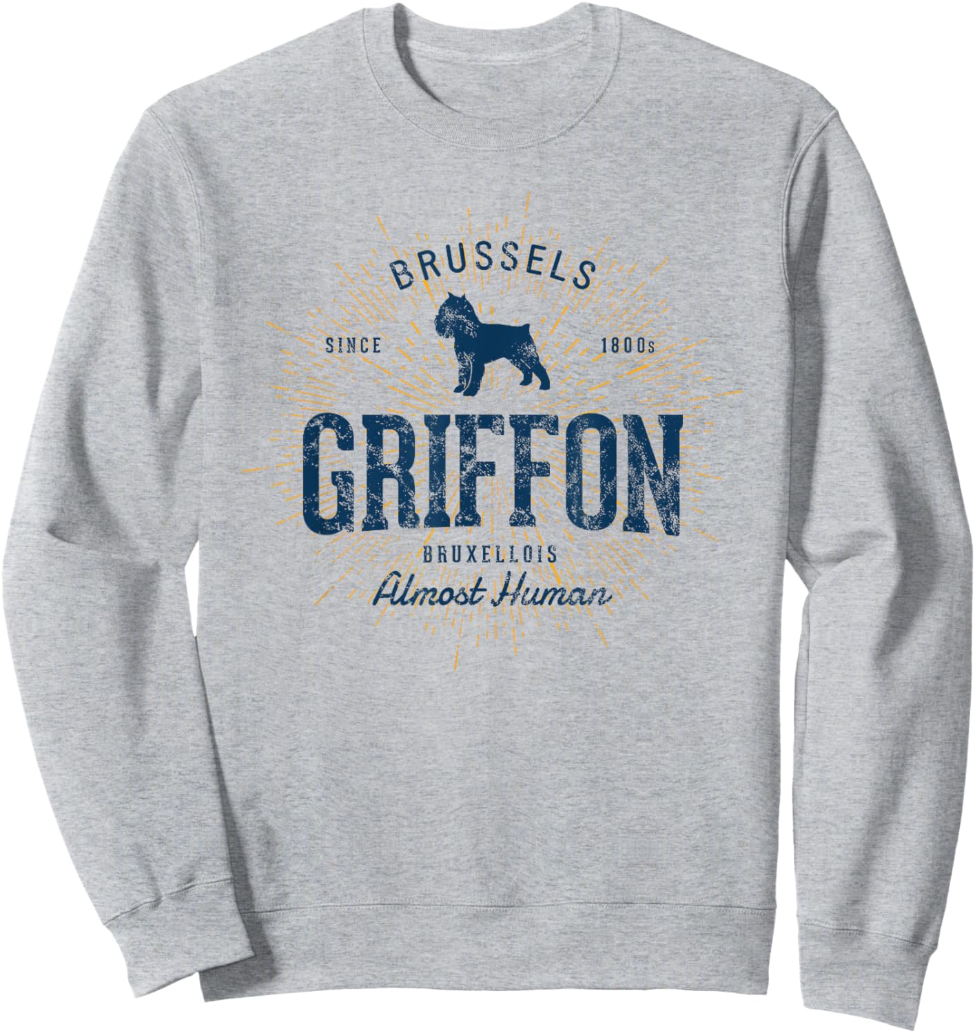 Retro Vintage Brussels Griffon Sweatshirt - Sweatshirt | Ash