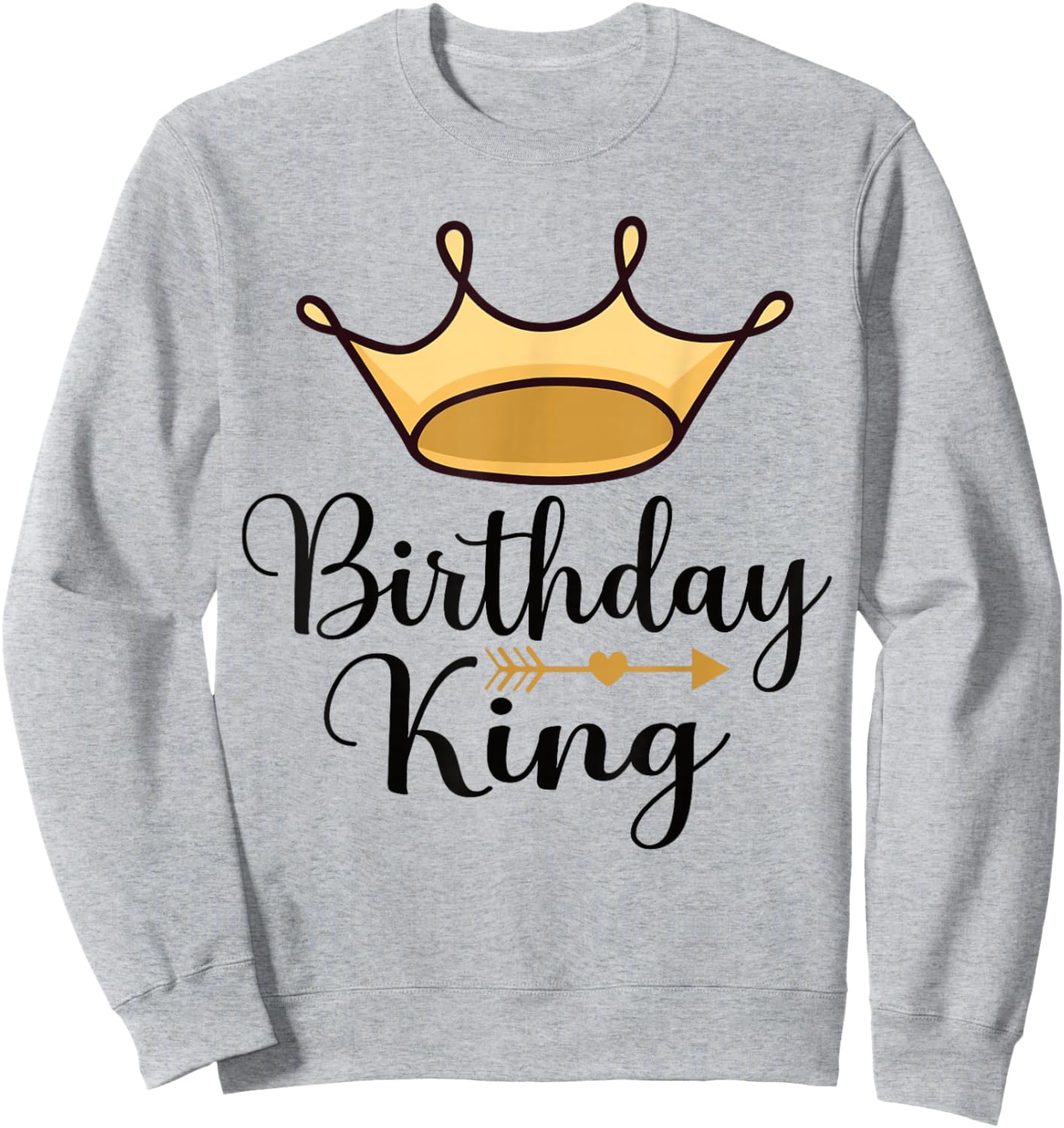 Birthday King Funny Boys Matching Boys Girls Kids 2024 Sweatshirt - Sweatshirt | Ash