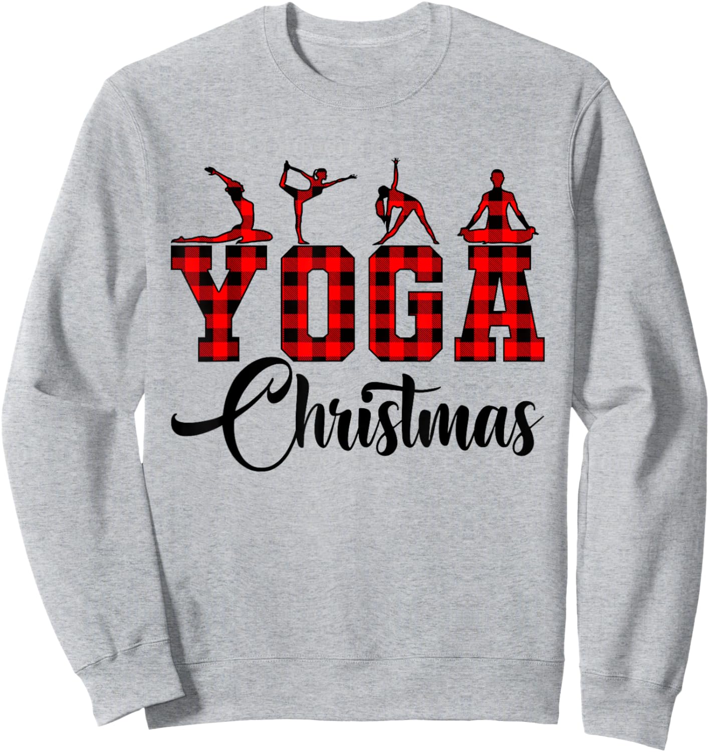 Funny Christmas Santa Claus Meditating Yoga Lover Instructor Sweatshirt - Sweatshirt | Ash