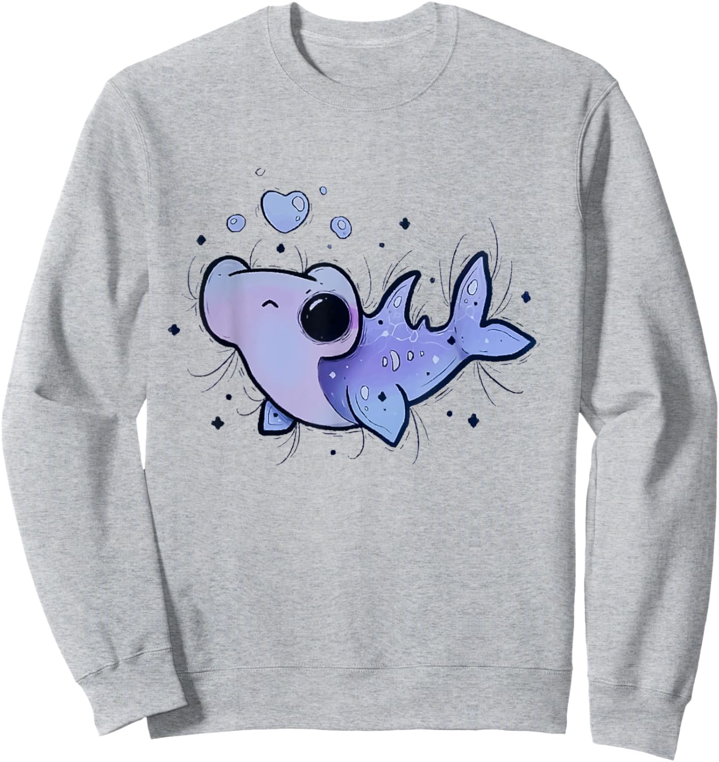 Cute Kawaii Hammerhead Shark Sweatshirt - Sweatshirt | Ash