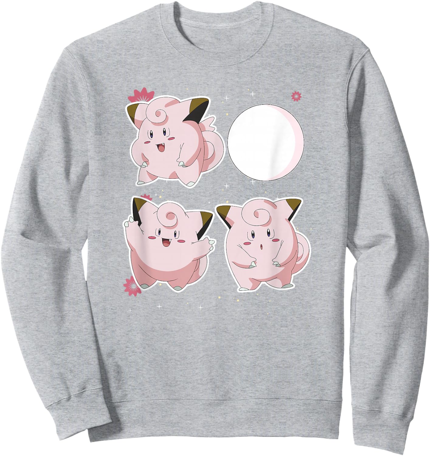 Pokémon Clefairy Moonlight Dance Cute Friends Sweatshirt - Sweatshirt | Ash