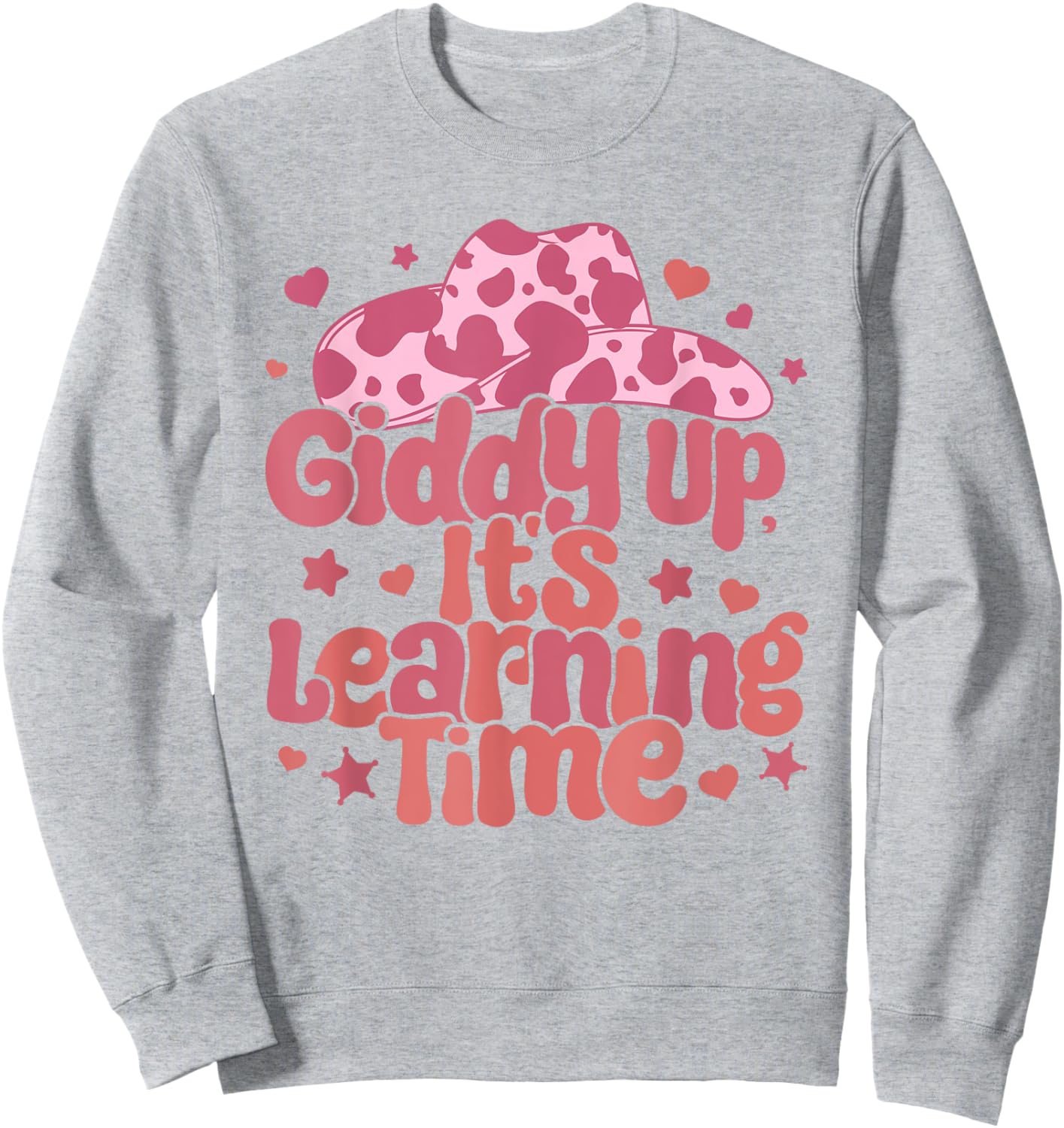 Western Teacher Texas Retro Kindergarten Pre K Pre School Sweatshirt - Sweatshirt | Ash