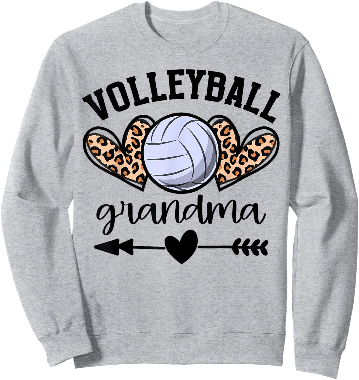 Volleyball Grandma Volleyball Game Day Senior Night Sweatshirt - Sweatshirt | Ash