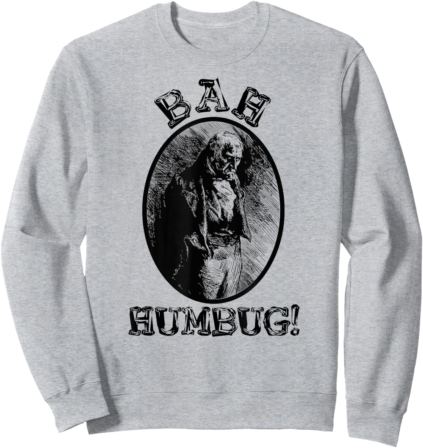 Charles Dickens Vintage Scrooge A Christmas Carol Book Art Sweatshirt - Sweatshirt | Ash