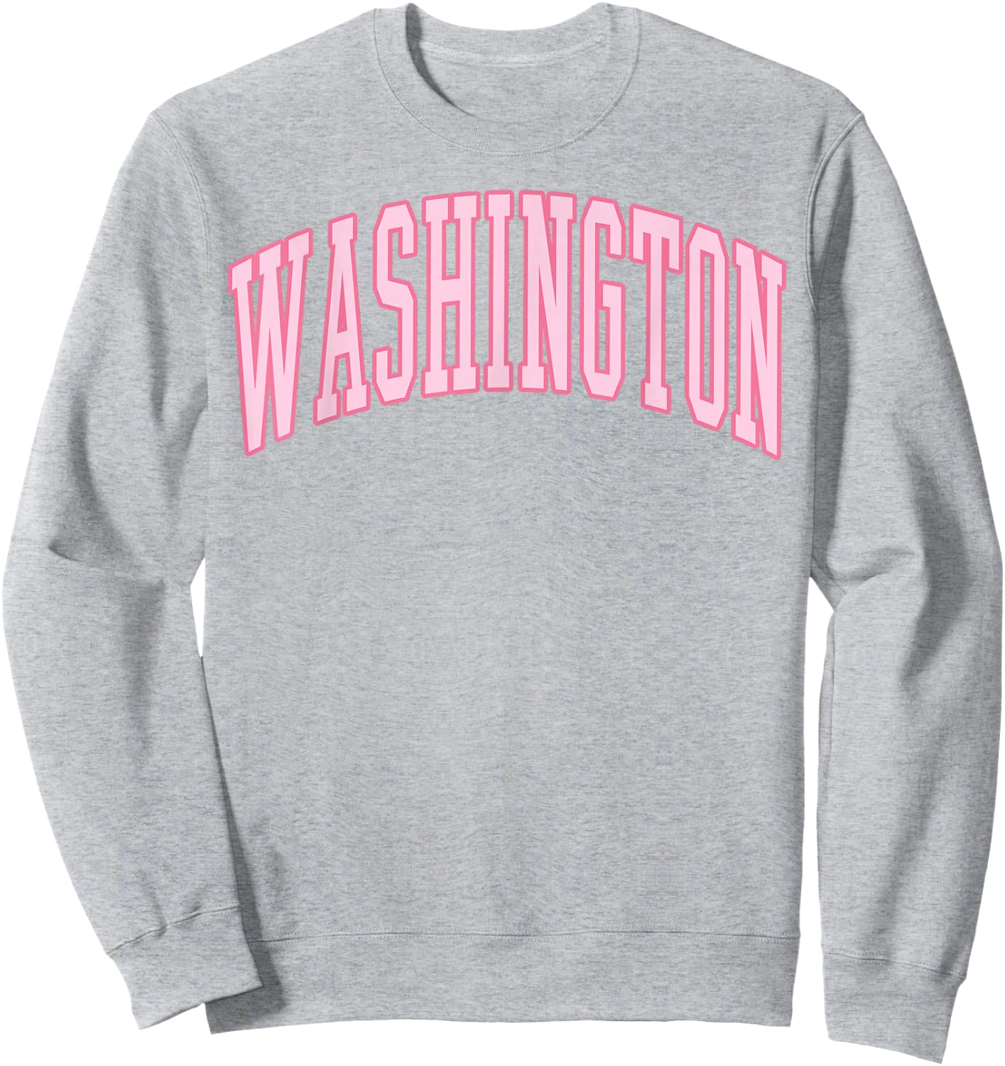 Washington Vintage Preppy Varsity Pink Sports Sweatshirt - Sweatshirt | Ash