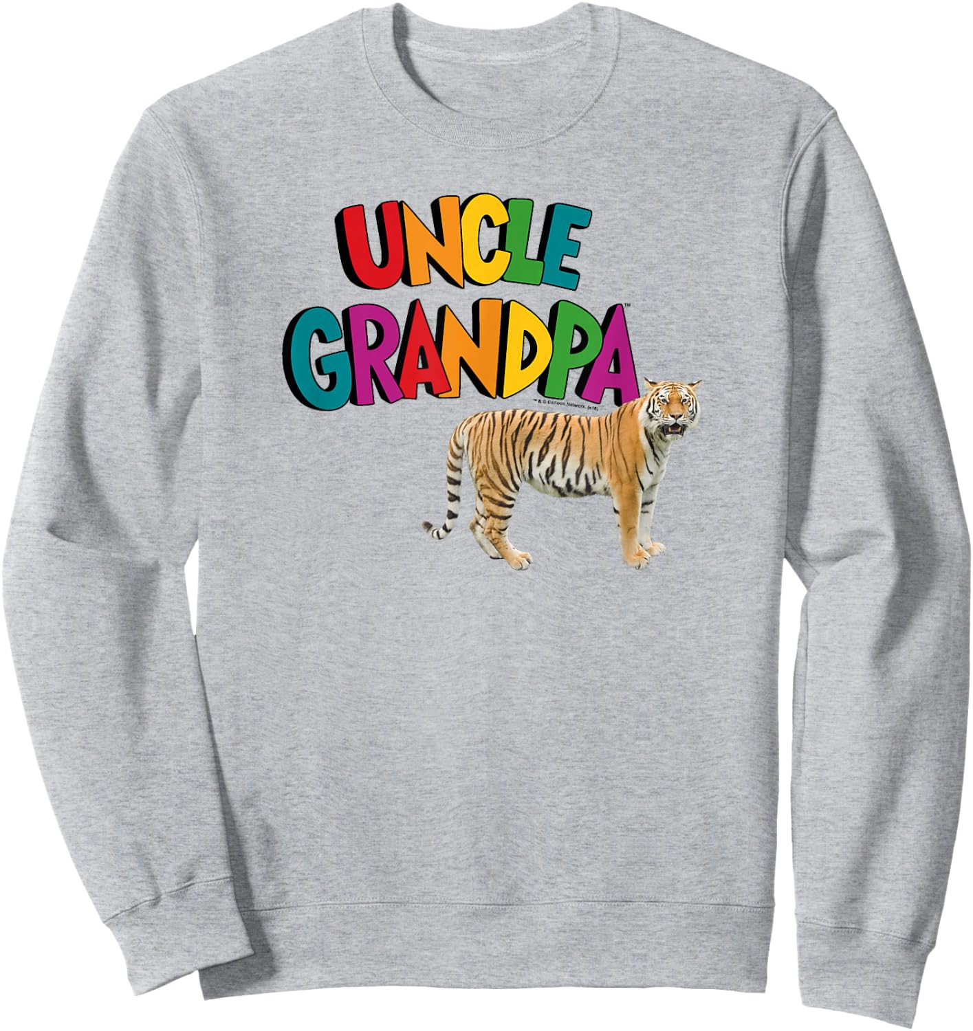 Cartoon Network Uncle Grandpa Tiger Logo Sweatshirt - Sweatshirt | Ash