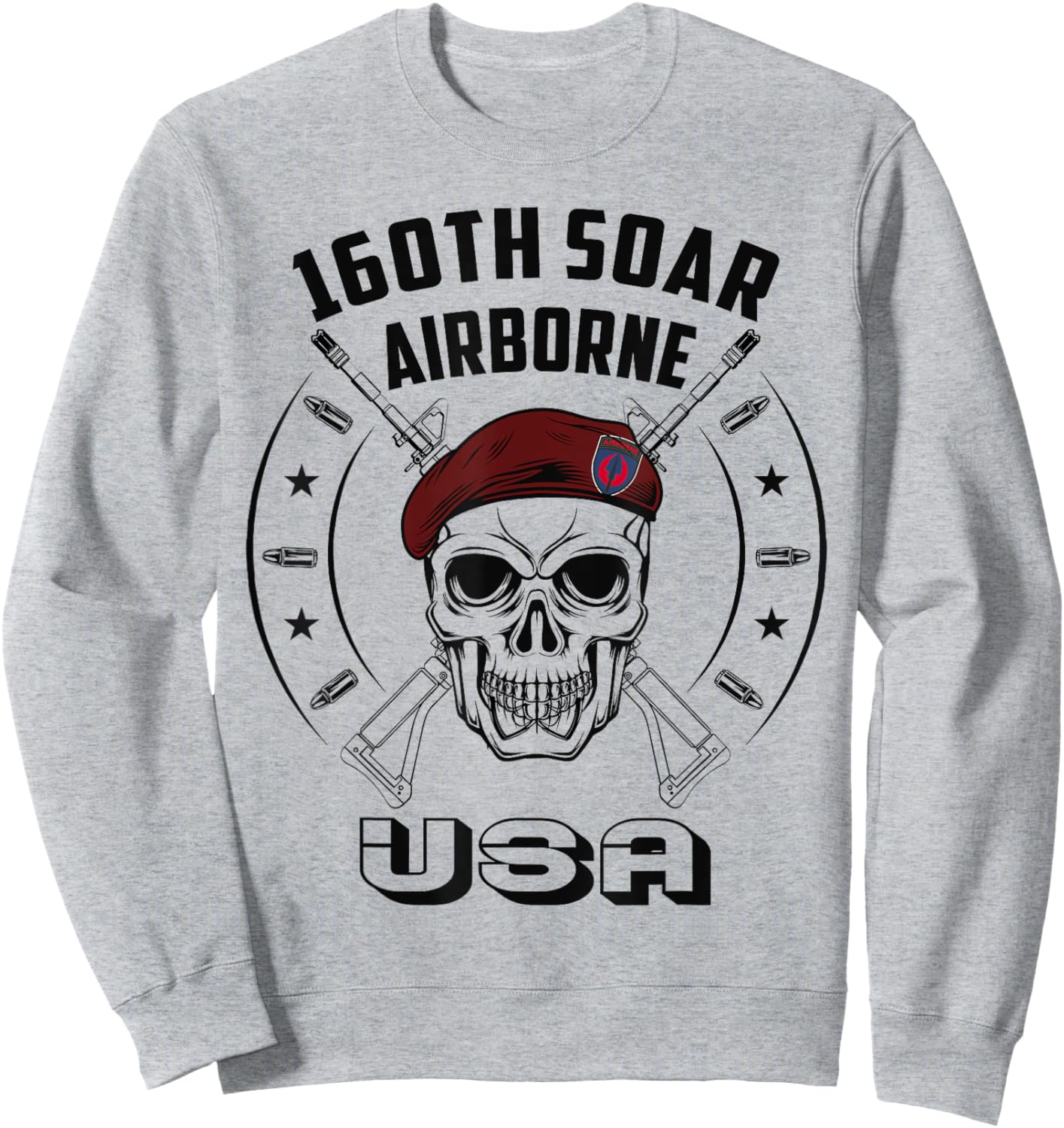 160th SOAR Special Force Airborne US Night Stalkers Army Sweatshirt - Sweatshirt | Ash