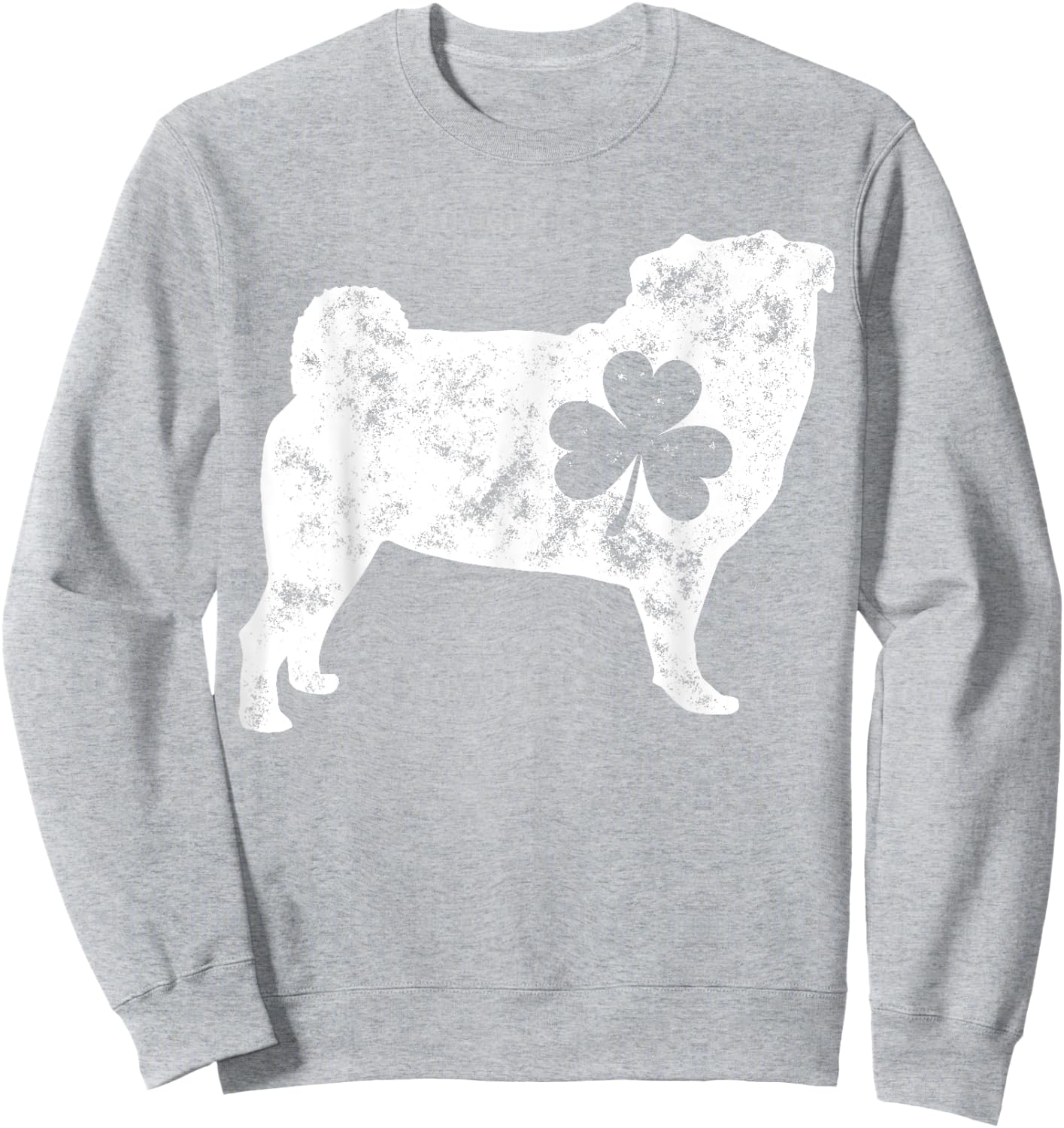 Pug St Patricks Day Boys Kids Girls Shamrock Dog Lover Gifts Sweatshirt - Sweatshirt | Ash