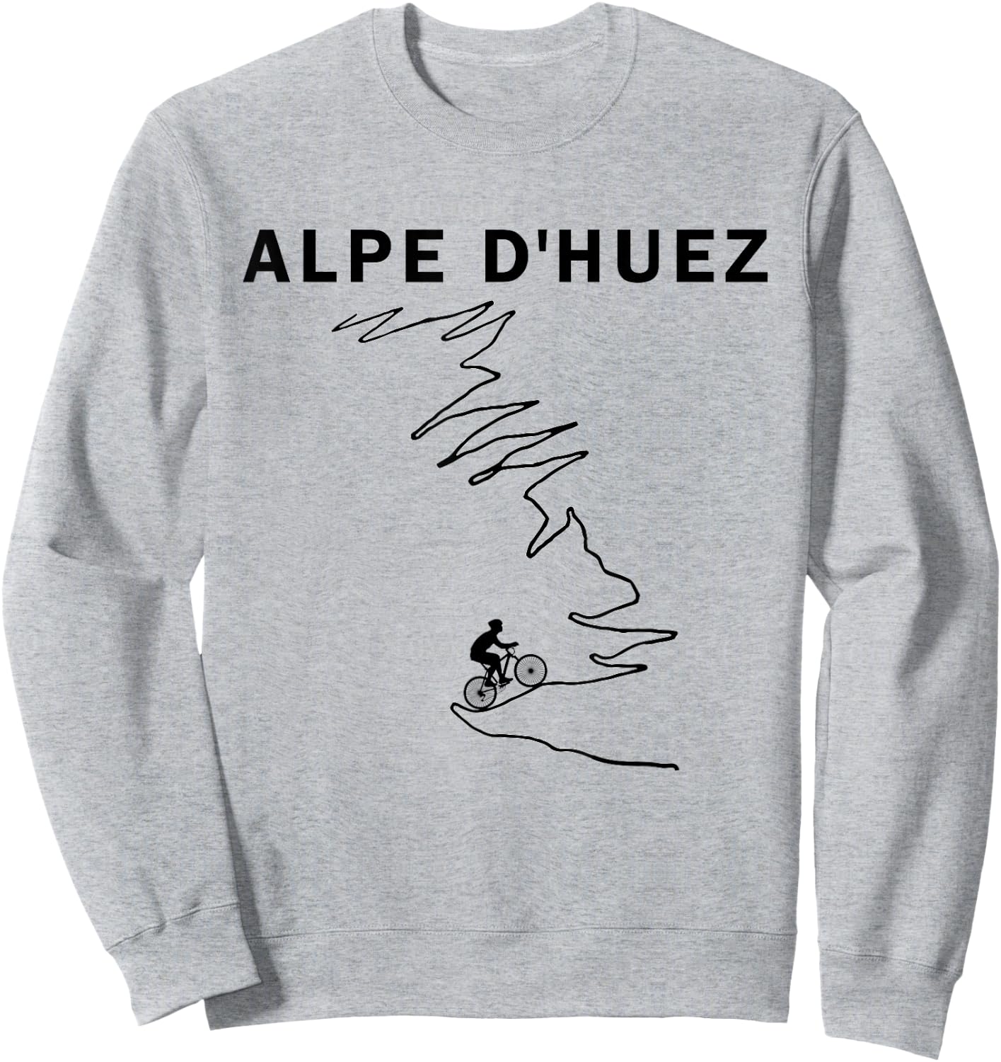 Alpe D'Huez Cycling Gift - France Road Cycling Sweatshirt - Sweatshirt | Ash