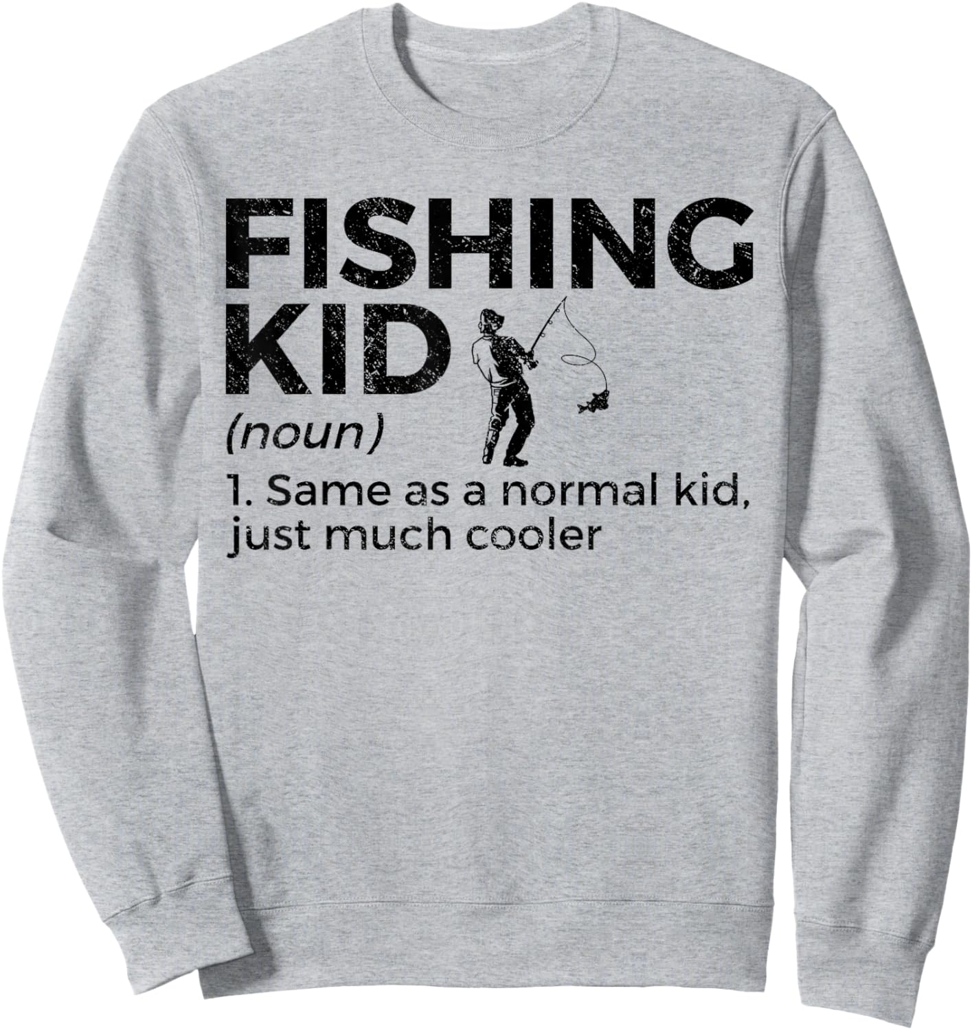 Funny Fishing Kid Definition Sweatshirt - Sweatshirt | Ash