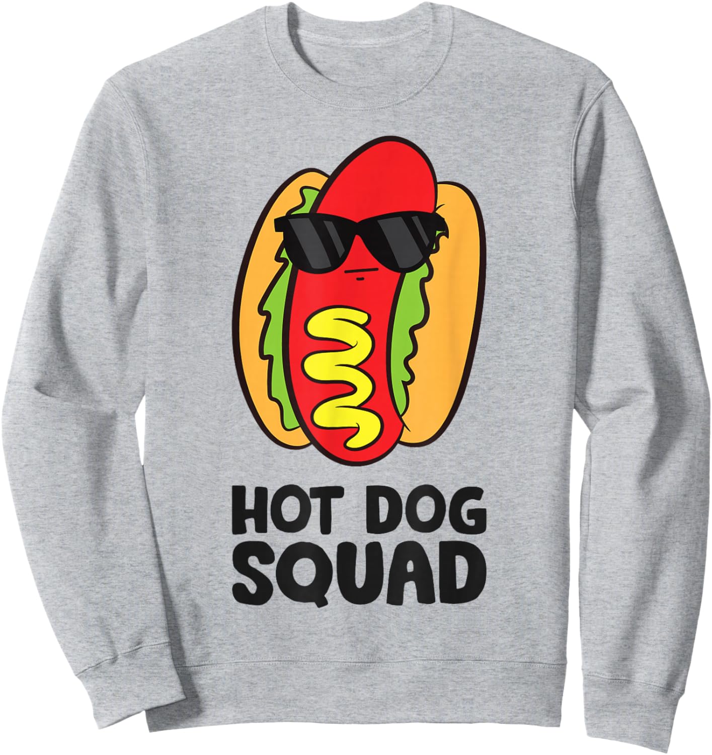 Hot Dog Squad Funny Hotdog Sweatshirt - Sweatshirt | Ash