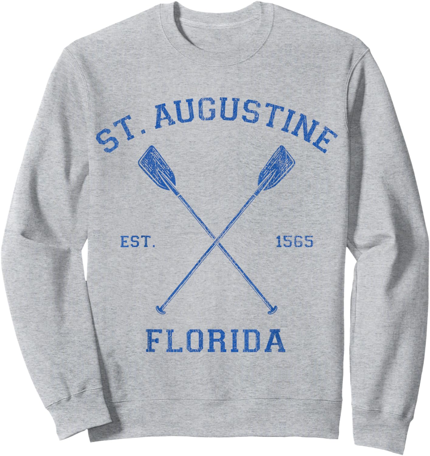 Vintage St. Augustine Florida Vacation Sweatshirt - Sweatshirt | Ash