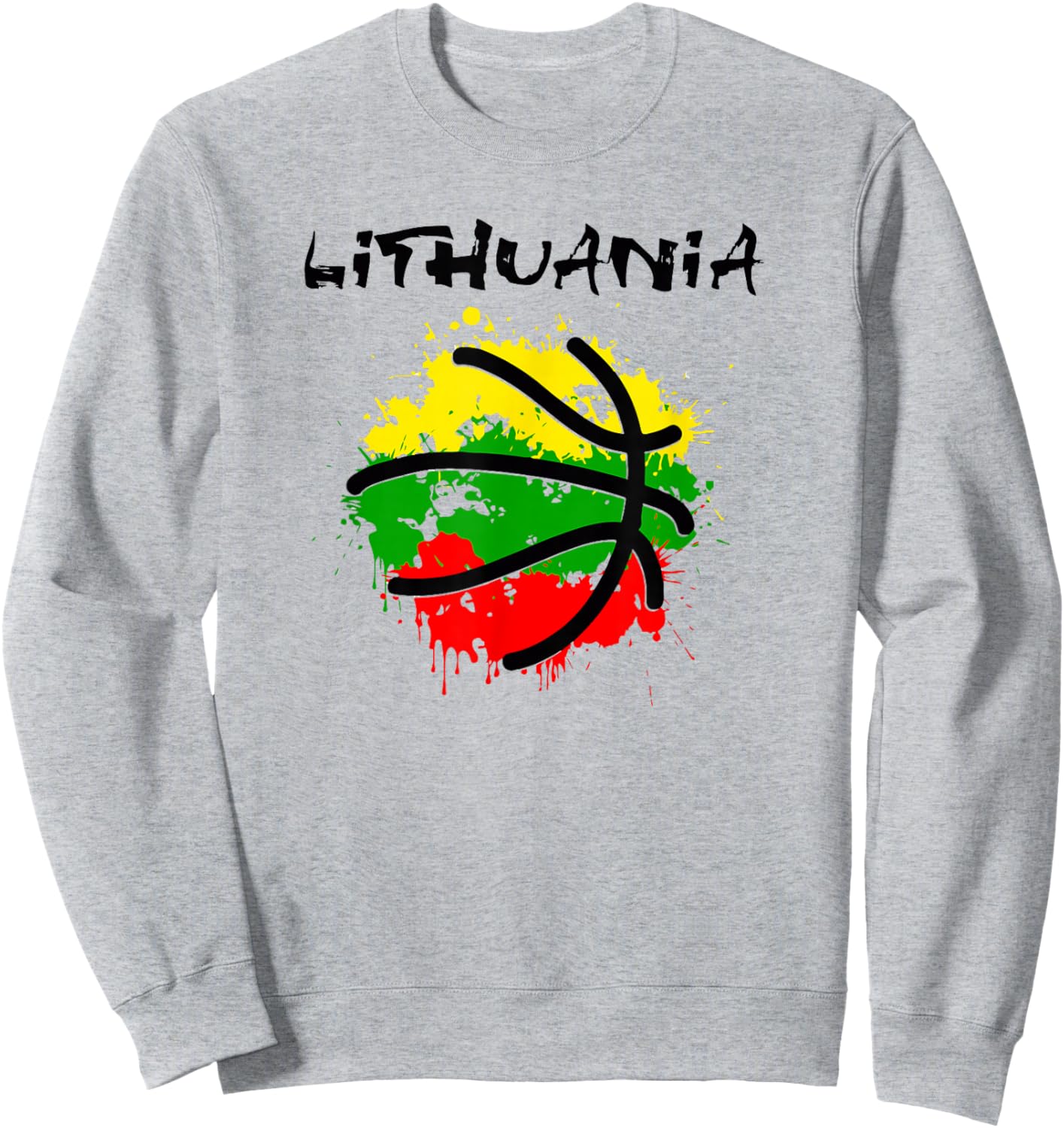 Lithuania Basketball - Win for Lietuva by Lithuania Strong Sweatshirt - Sweatshirt | Ash