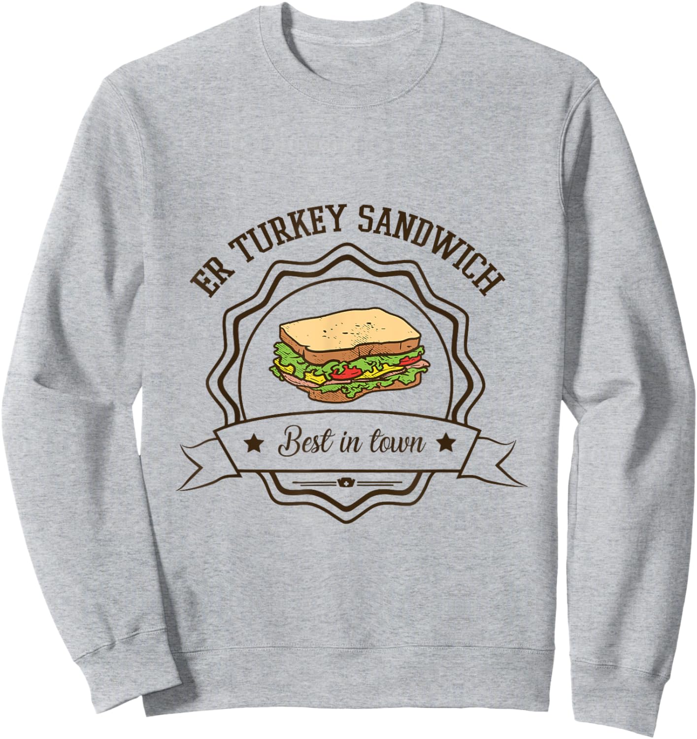 Funny Emergency Room ER Turkey Sandwich Emergency Nurse Sweatshirt - Sweatshirt | Ash