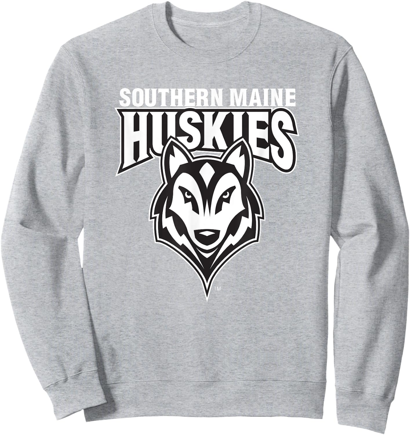 University of Southern Maine USM Huskies Head Logo Sweatshirt - Sweatshirt | Ash