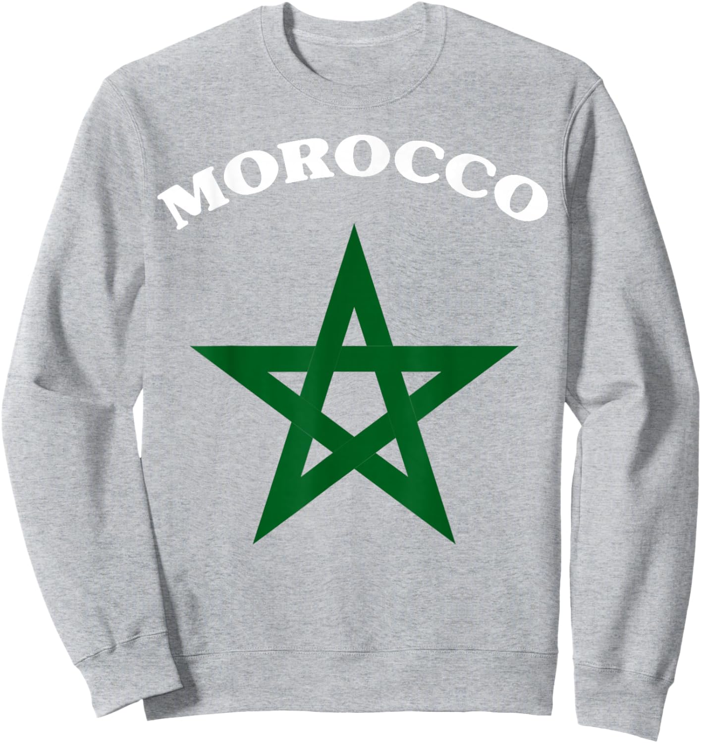 Morocco soccer lover gift Maroc Flag Morocco Moroccan Flag Sweatshirt - Sweatshirt | Ash