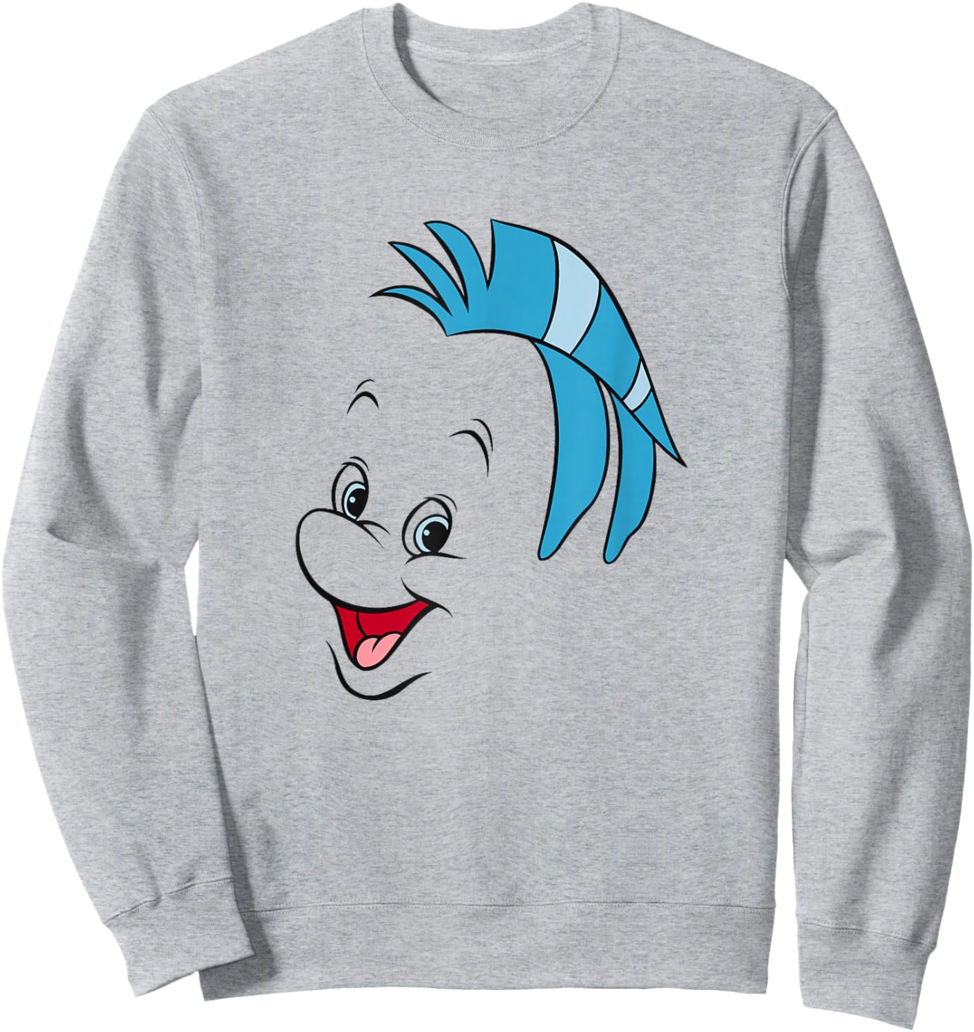 Disney The Little Mermaid Flounder Big Face Sweatshirt - Sweatshirt | Ash