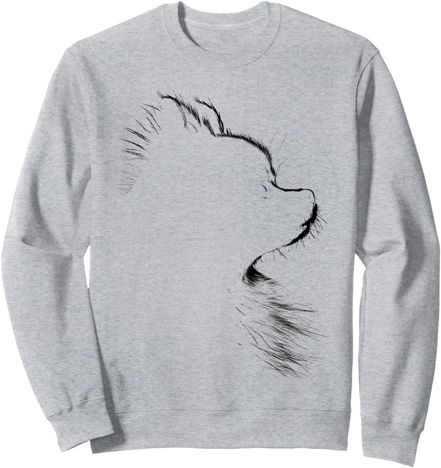 Retro Pomeranian Silhouette Sweatshirt - Sweatshirt | Ash