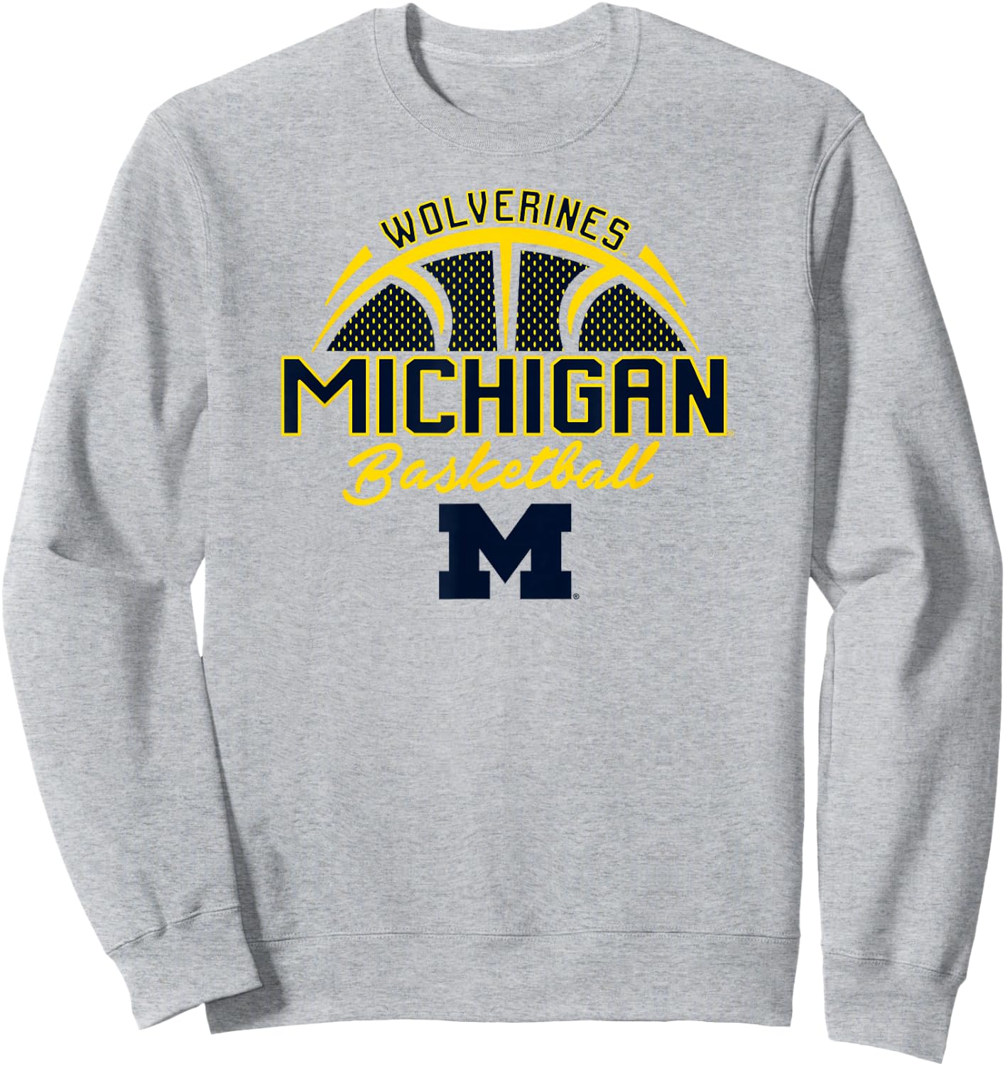 Michigan Wolverines Basketball Three Pointer Gray Sweatshirt - Sweatshirt | Ash