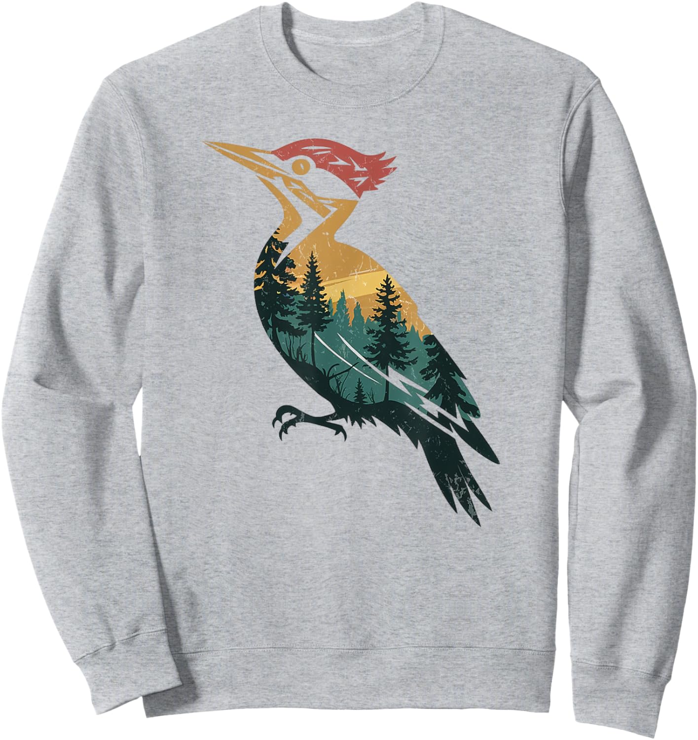 Woodpecker Hunting Hiking Outdoor Camping Forest Men Women Sweatshirt - Sweatshirt | Ash