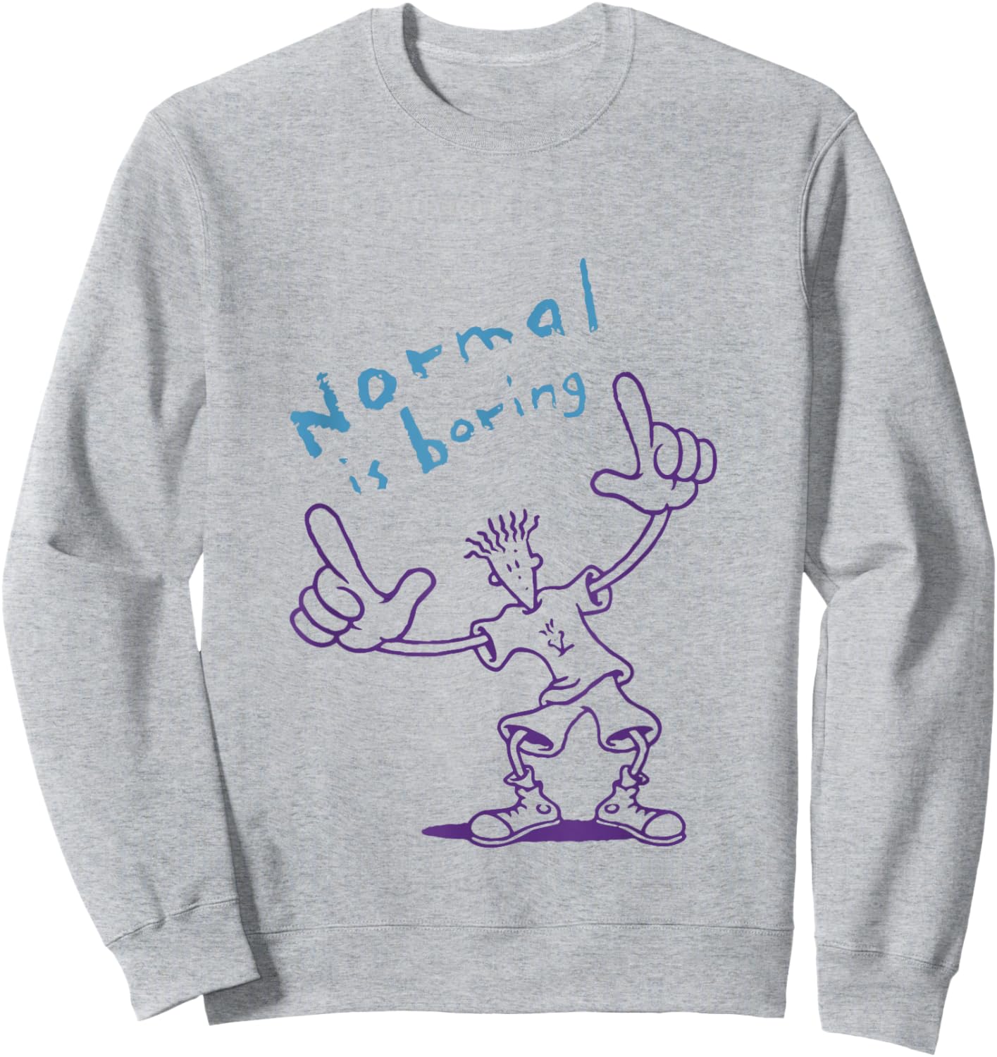 Fido Dido Points Normal Is Boring Sweatshirt - Sweatshirt | Ash