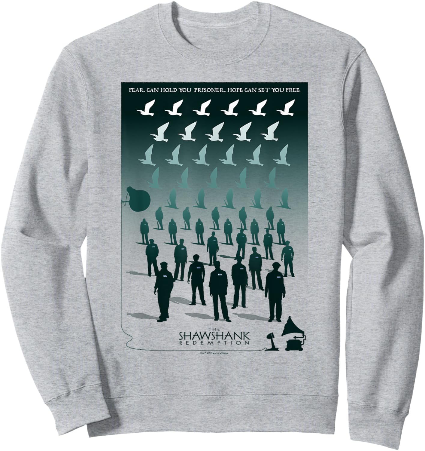 WB100 The Shawshank Redemption Free As A Bird Vintage Sweatshirt - Sweatshirt | Ash