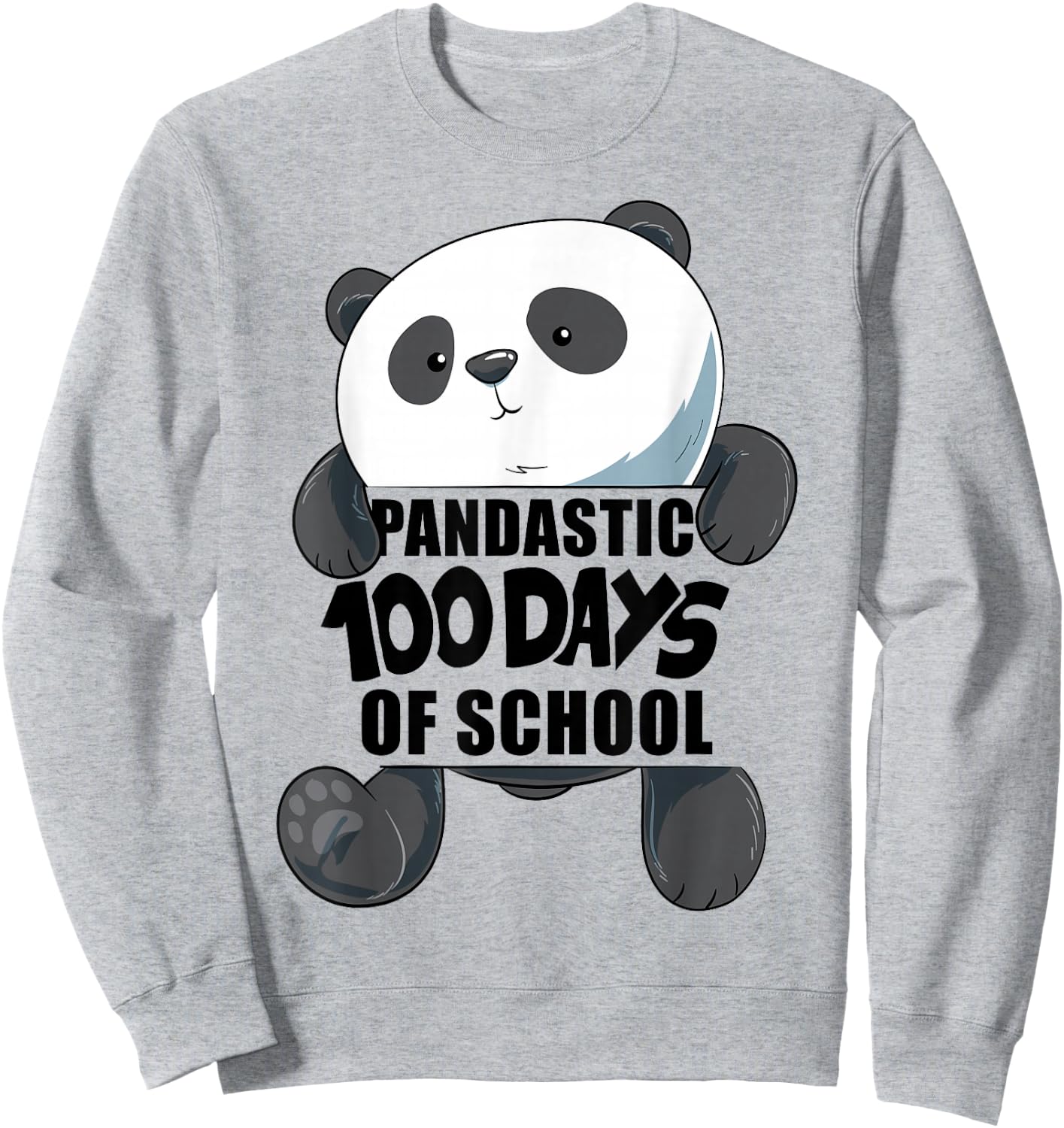 Cute panda 100 days at school Sweatshirt - Sweatshirt | Ash