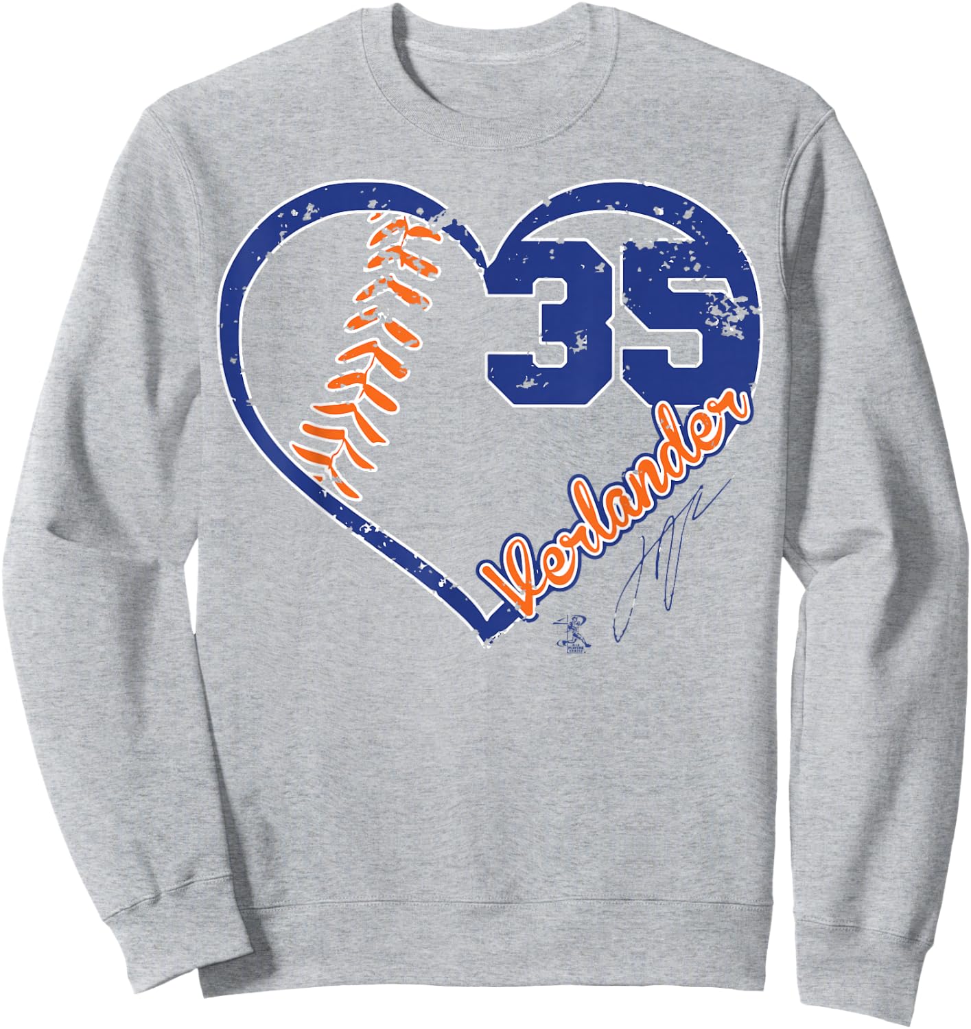 Justin Verlander Heart Team - Apparel Sweatshirt - Sweatshirt | Ash