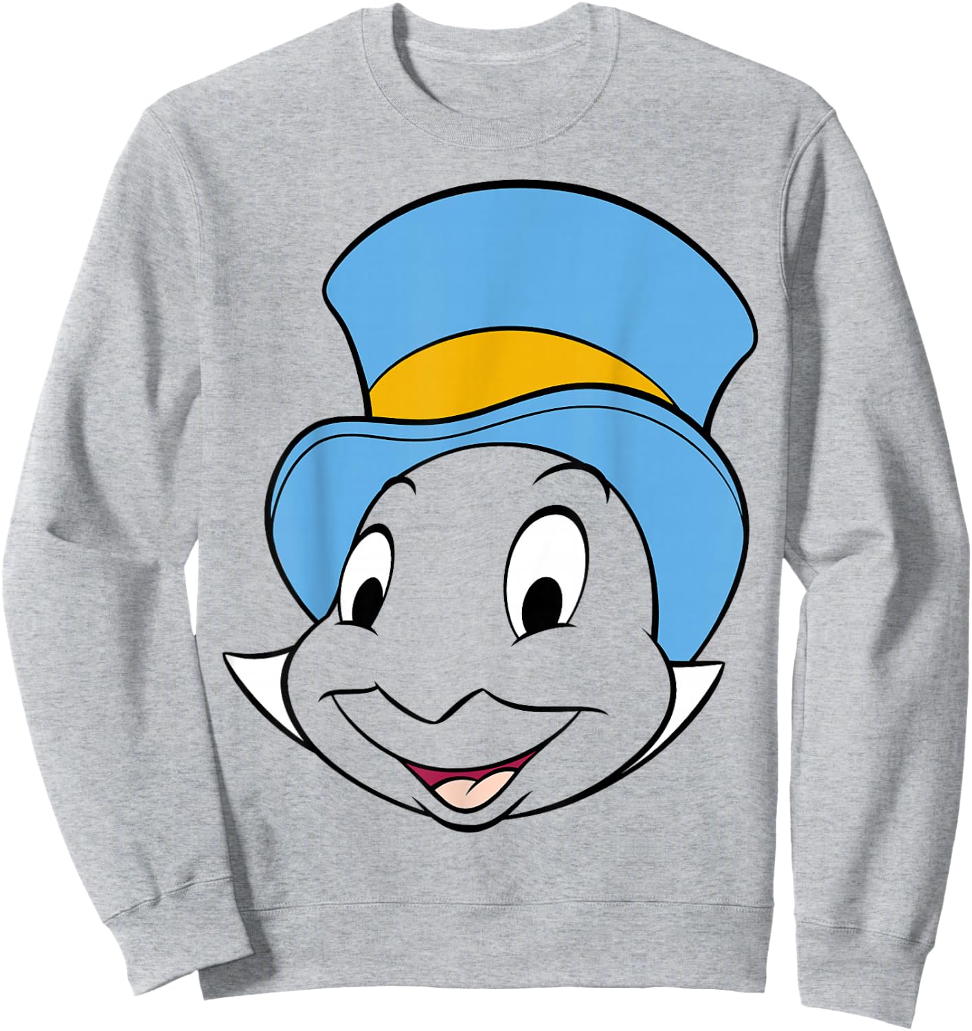 Disney Pinocchio Jiminy Cricket Big Face Sweatshirt - Sweatshirt | Ash