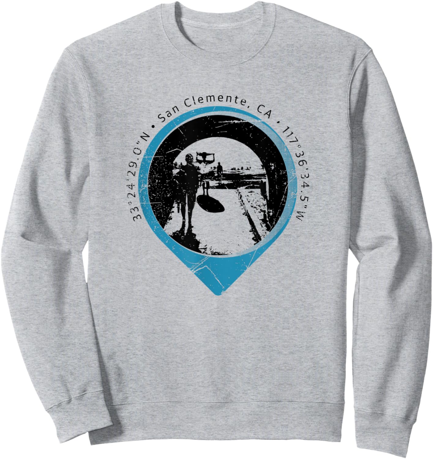 San Clemente California Beach Series - Riviera Sweatshirt - Sweatshirt | Ash
