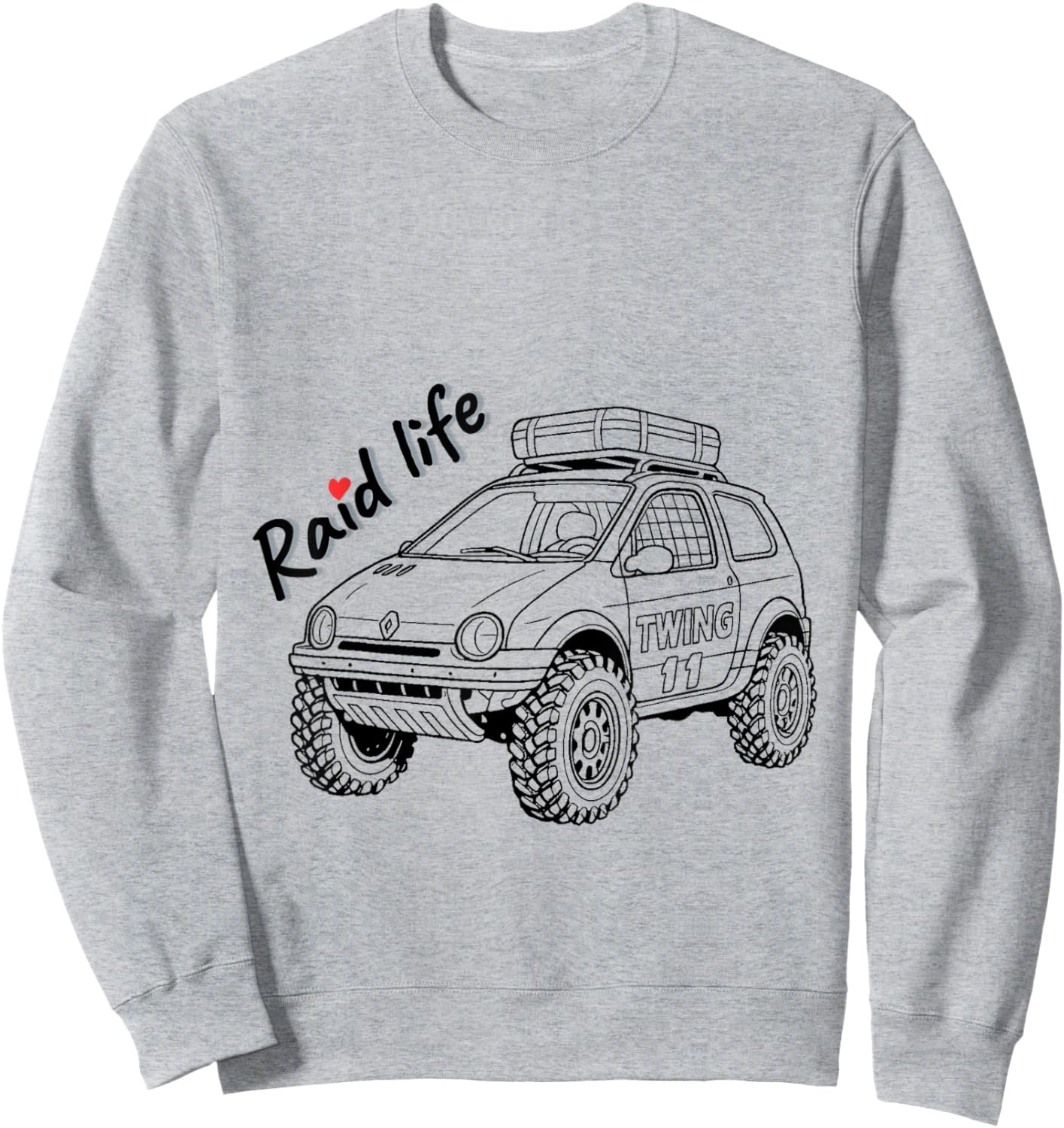 Raid Life Twing 4x4 Sweatshirt - Sweatshirt | Ash