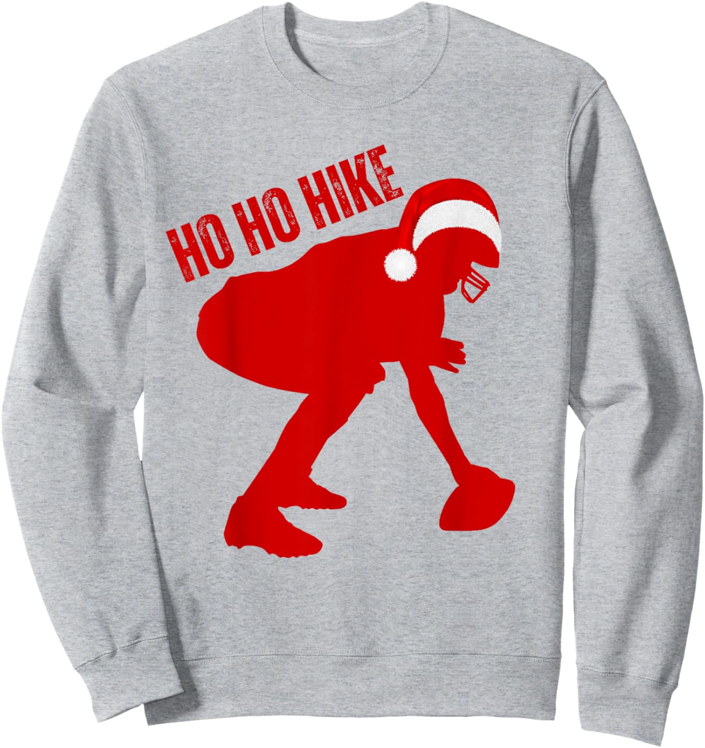 Christmas Football Center HO-HO-HIKE Sweatshirt - Sweatshirt | Ash