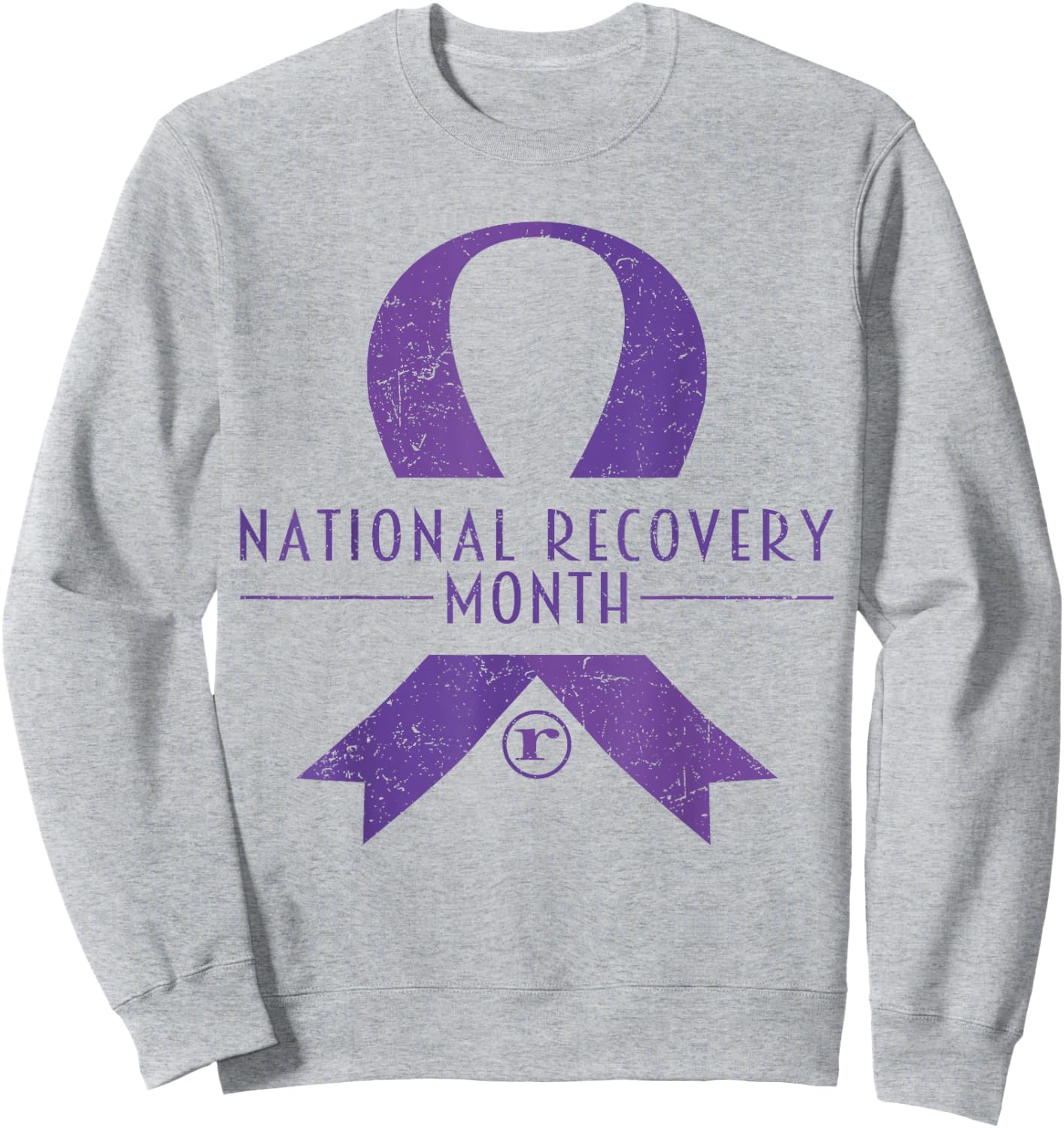 National Recovery month Warrior Addiction Recovery Awareness Sweatshirt - Sweatshirt | Ash