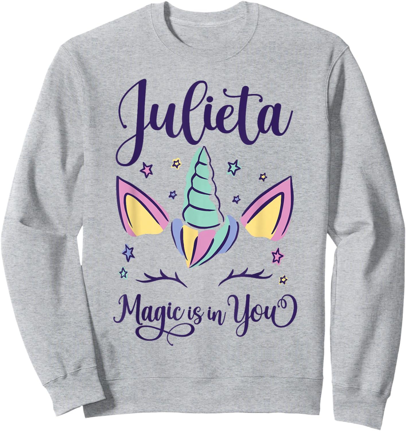 First Name Julieta Personalized I Love Julieta Sweatshirt - Sweatshirt | Ash