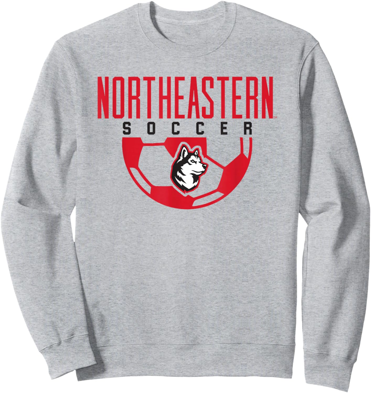 Northeastern University NEU Huskies Soccer Arch Sweatshirt - Sweatshirt | Ash