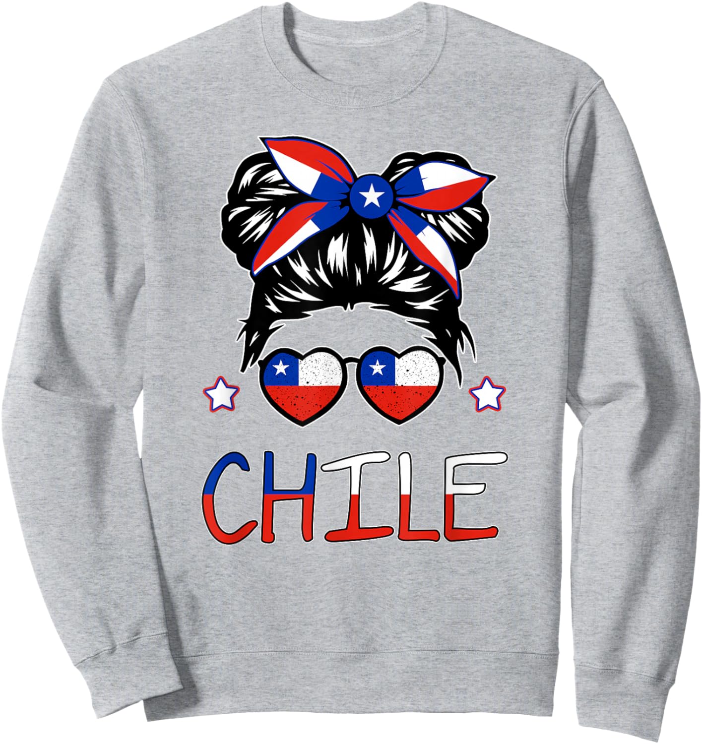 Toddler Chile Flag Chilean Hispanic Heritage Women Kids Baby Sweatshirt - Sweatshirt | Ash
