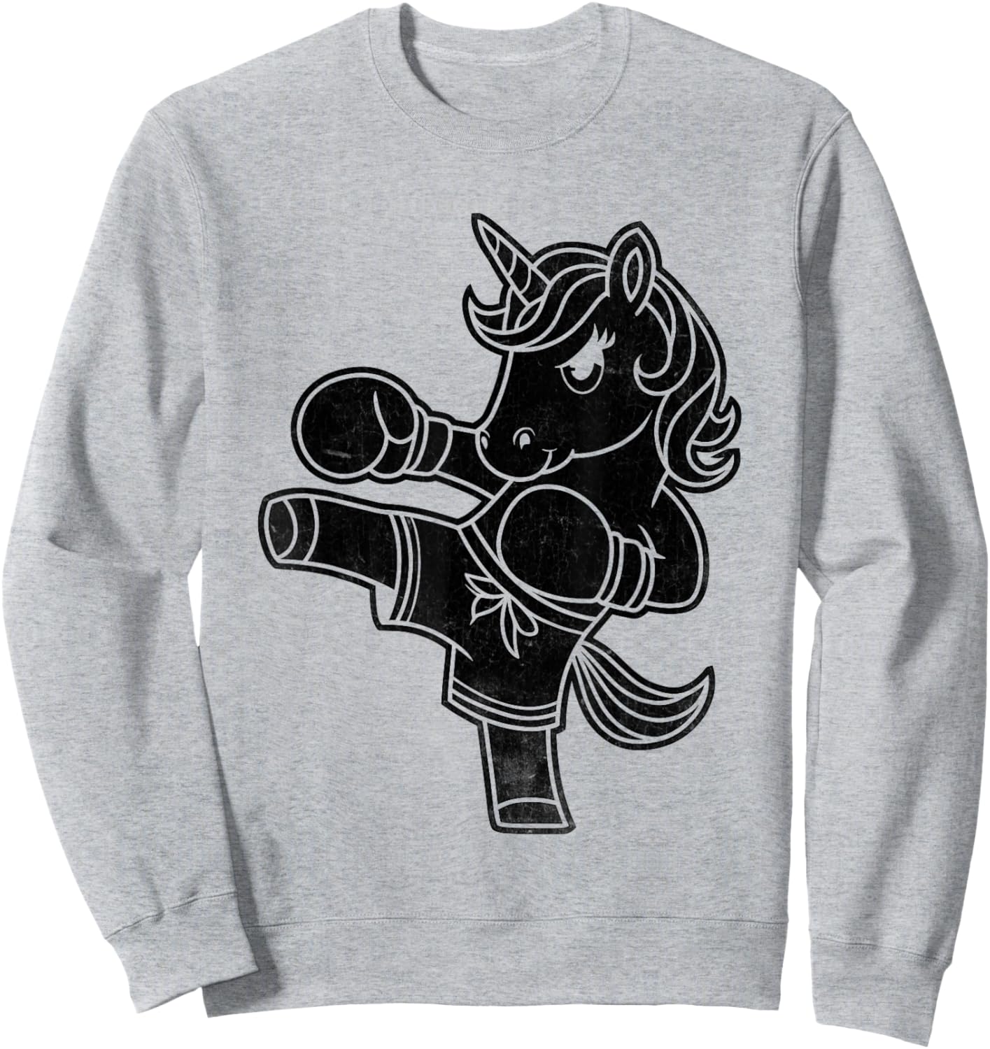 Unicorn Kickboxer Kickboxing Kickbox Kickboxers Sweatshirt - Sweatshirt | Ash